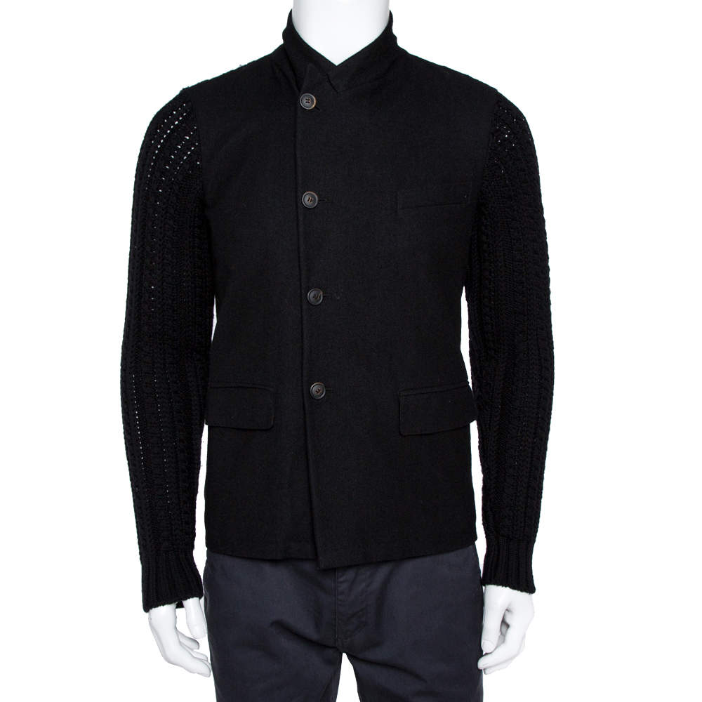 Dolce & Gabbana Black Double Breasted Wool Coat M