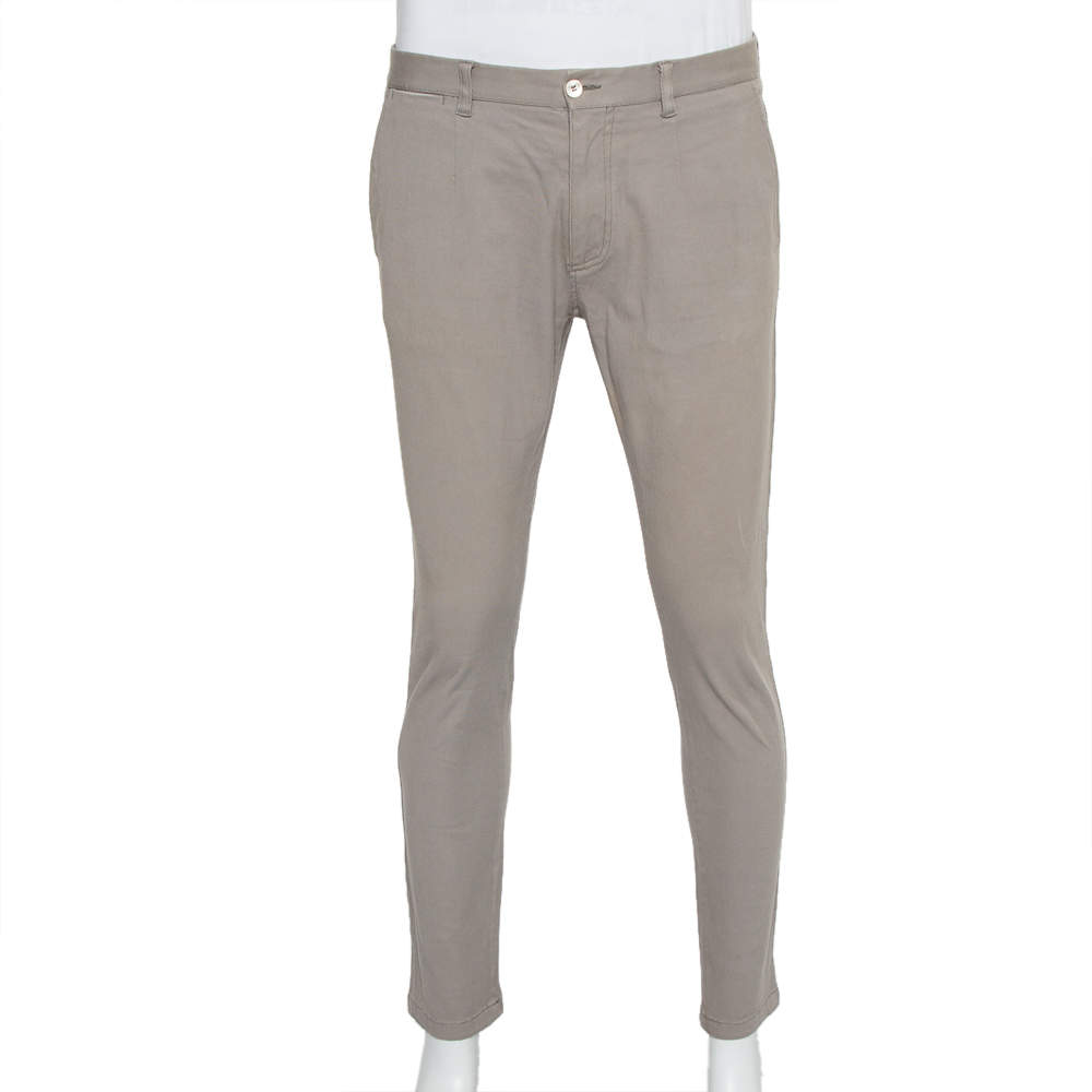 Pre Owned Dolce & Gabbana Beige Tapered Leg Trousers L
