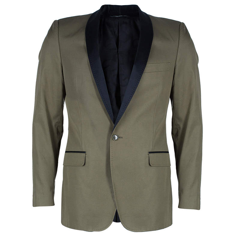 Pre Owned Dolce & Gabbana Men's Contrast Lapel Blazer M