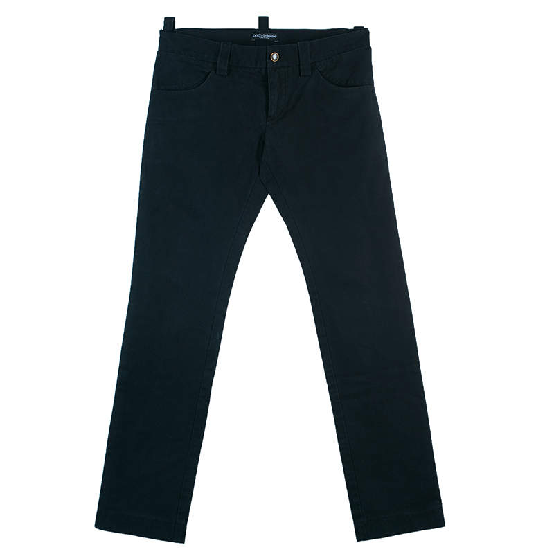 مملوكة مسبقًا سروال دولتشي أند غابانا دينم أسود رجالي S