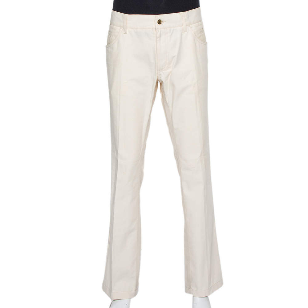 Pre Owned Dolce & Gabbana Cream Denim 16 Jeans XXL