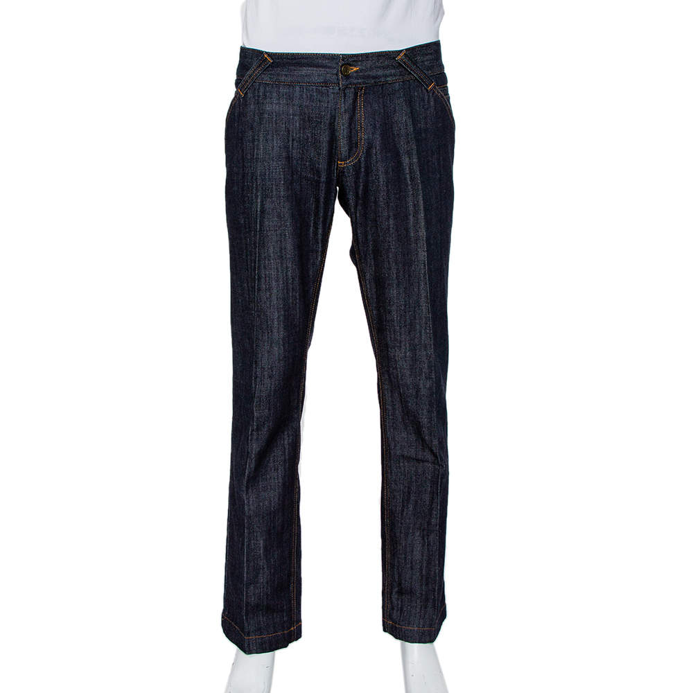 Dolce & Gabbana Navy Blue Denim Straight Leg 12 Jeans XXL