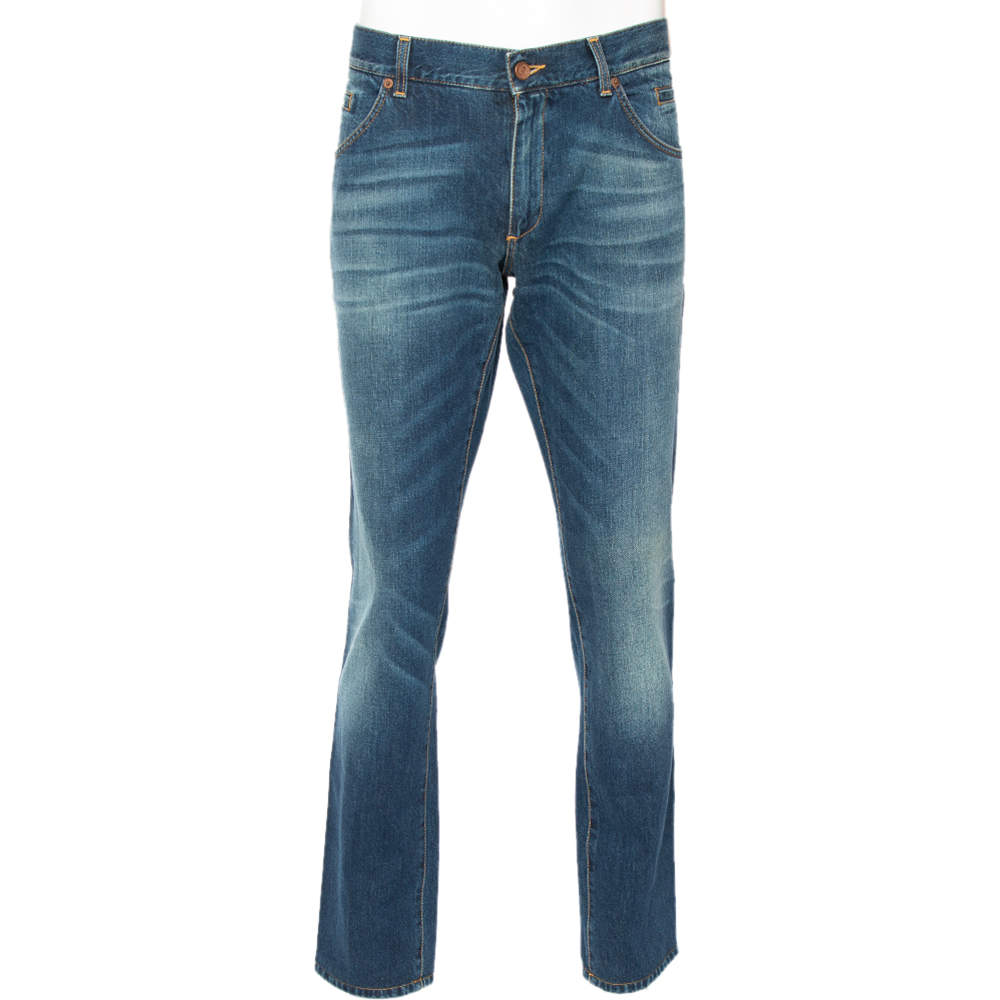 Dolce & Gabbana Blue Faded Effect Denim 14 Fit Jeans XL
