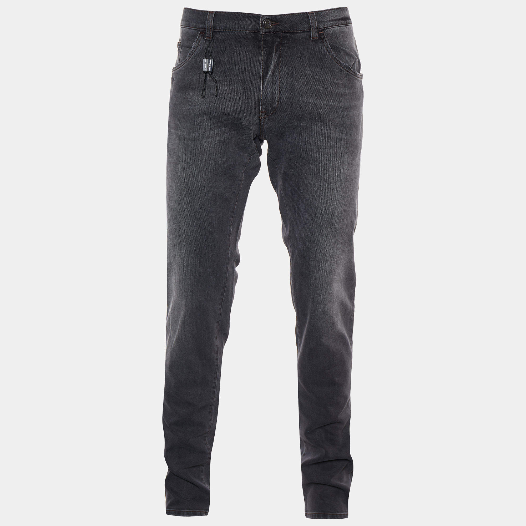 Pre Owned Dolce & Gabbana Charcoal Grey Denim 14 Jeans 3XL