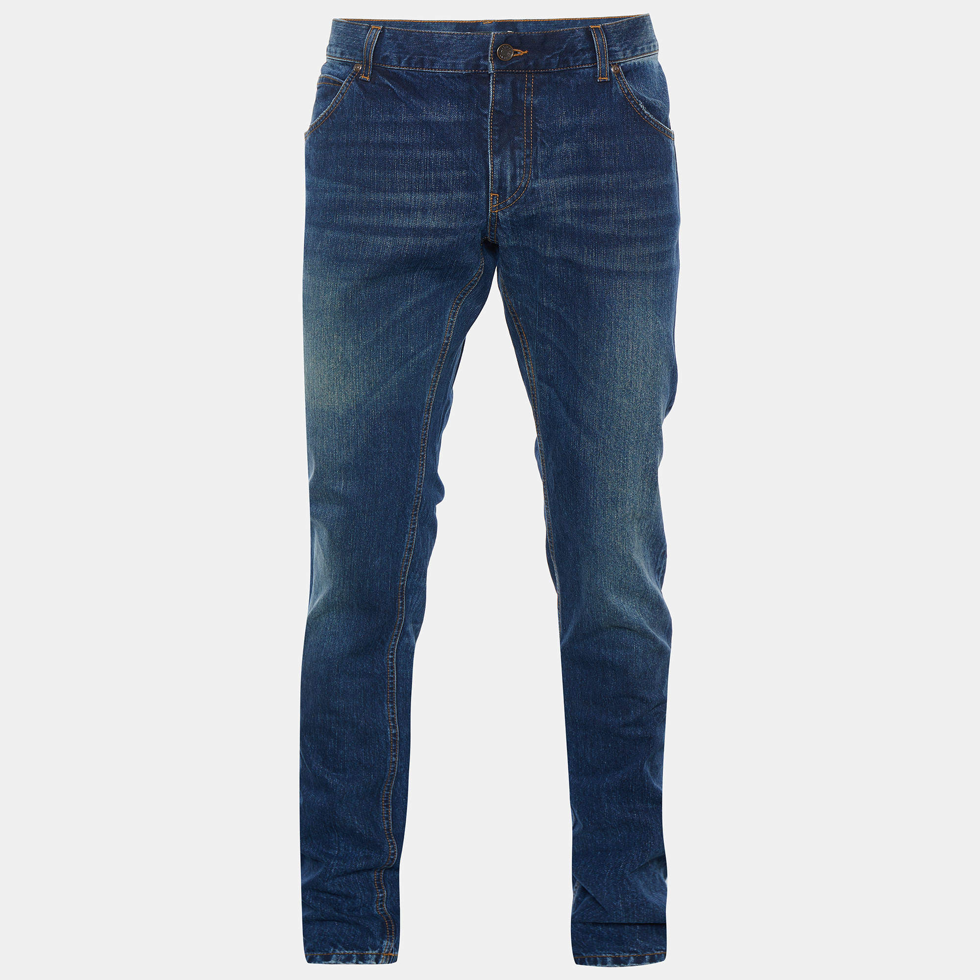 Pre Owned Dolce & Gabbana Navy Blue Denim 14 Fit Jeans L