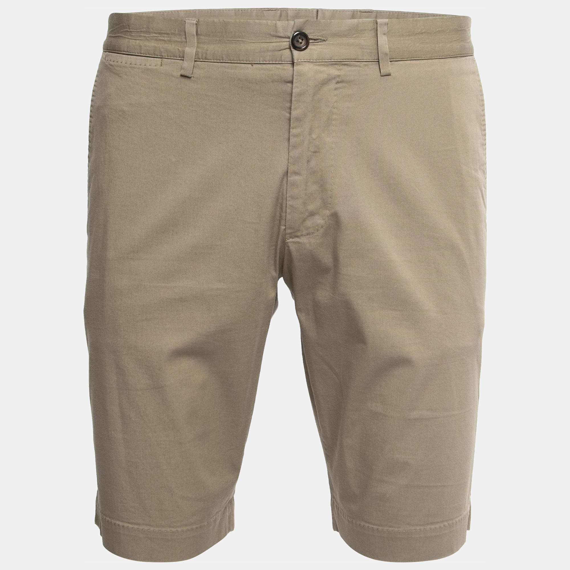 Pre Owned Dolce & Gabbana Beige Cotton Bermuda Shorts XL