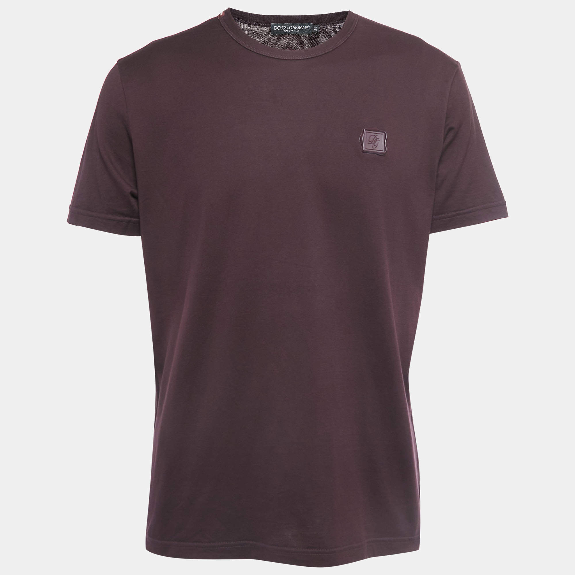 Pre Owned Dolce & Gabbana Brown Cotton Crew Neck Half Sleeve T-Shirt XXL