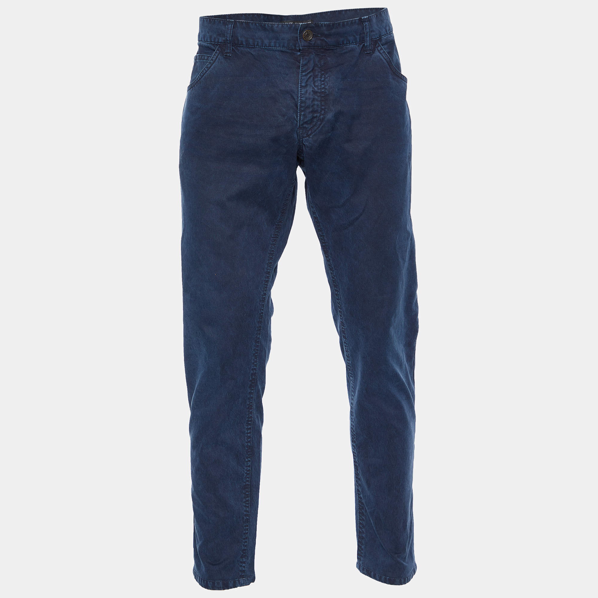Pre Owned Dolce & Gabbana Navy Blue Denim 14 Fit Jeans XL