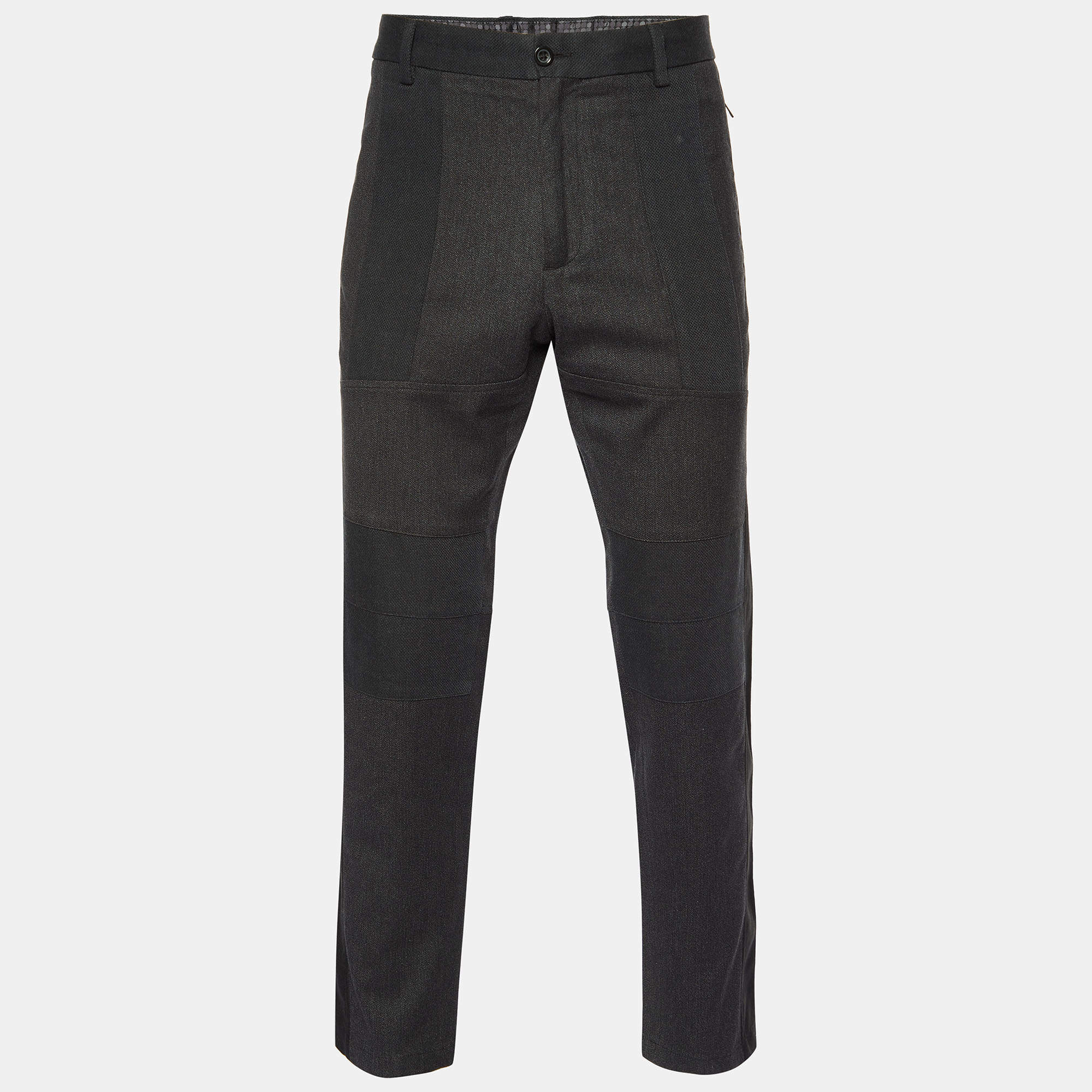 Pre Owned Dolce & Gabbana Black Cotton Blend Pants XL