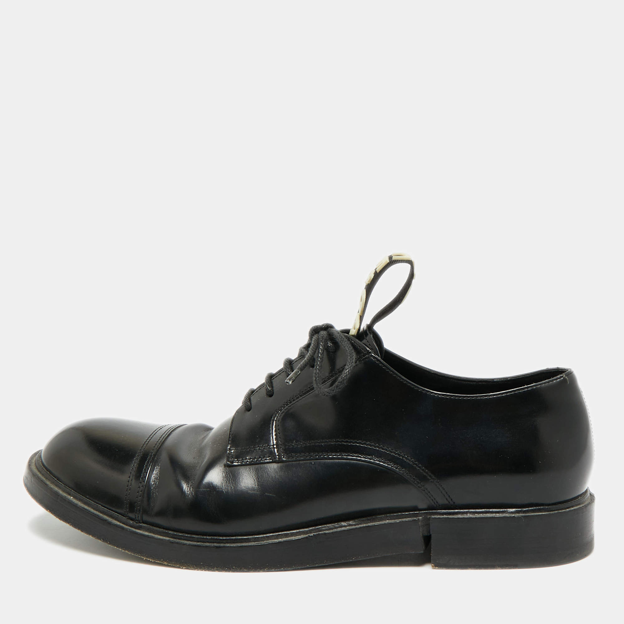 Pre Owned Dolce & Gabbana Size 42 Black Leather Derby