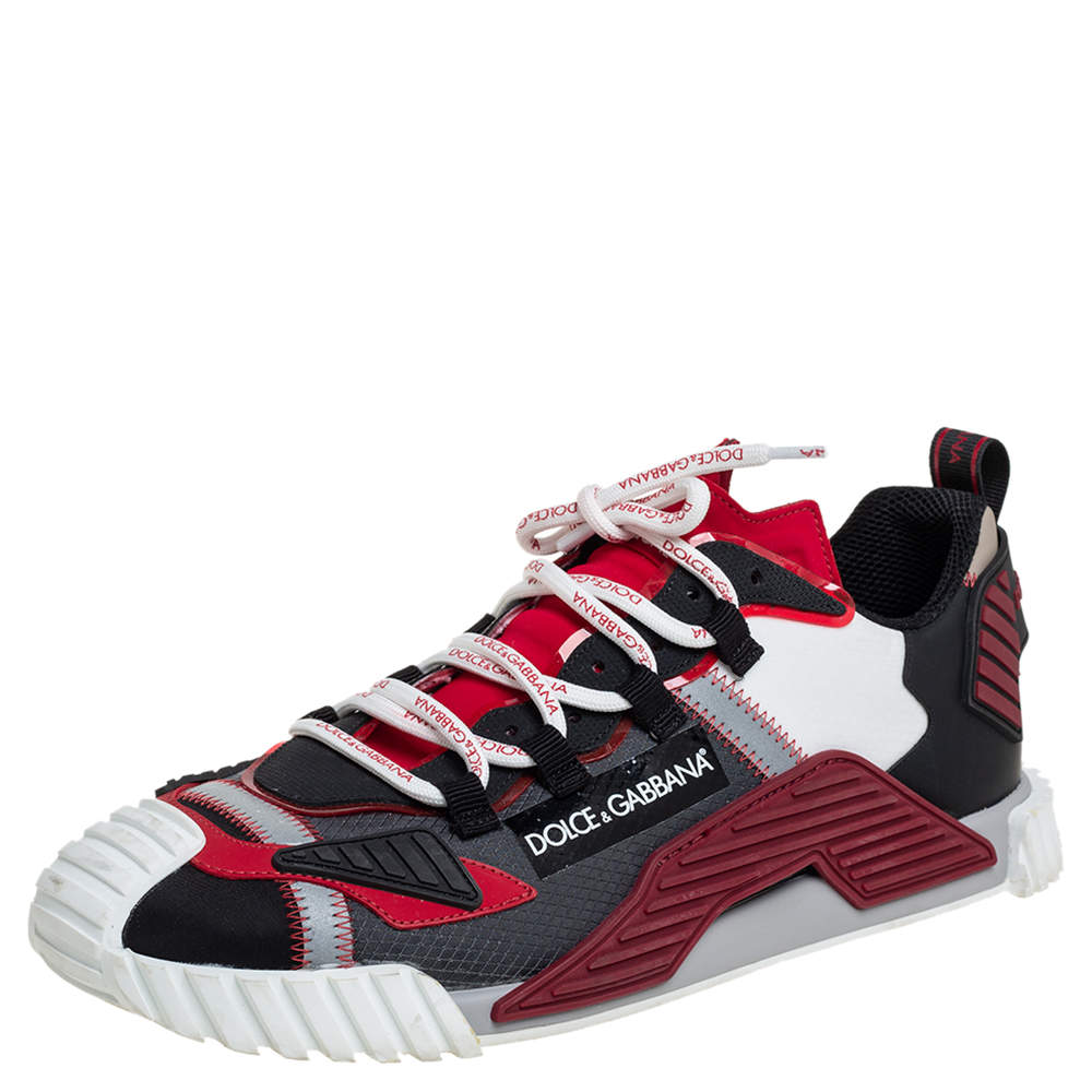 Pre Owned Dolce & Gabbana Multicolor Mesh And Leather NS1 Sneakers Size 44