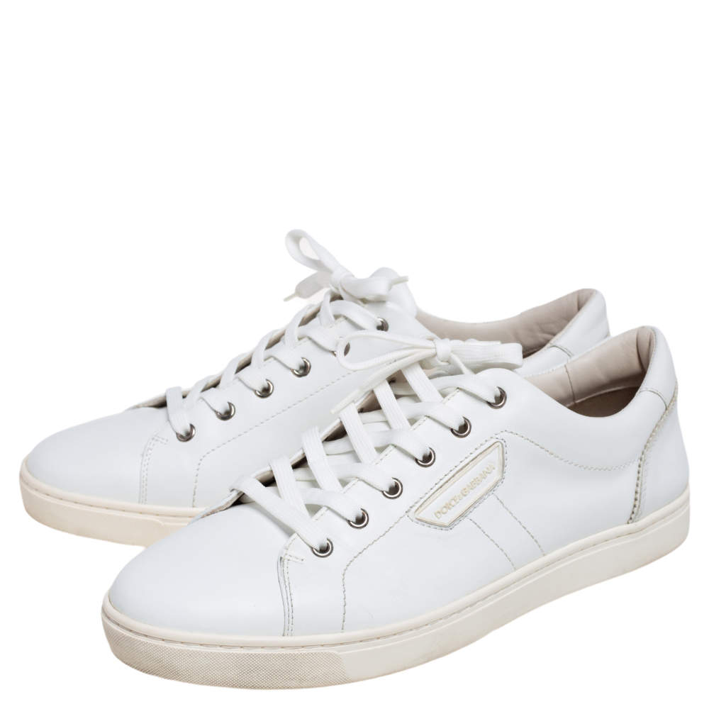 Dolce & Gabbana White Leather London Low Top Sneakers Size 42 Dolce & Gabbana