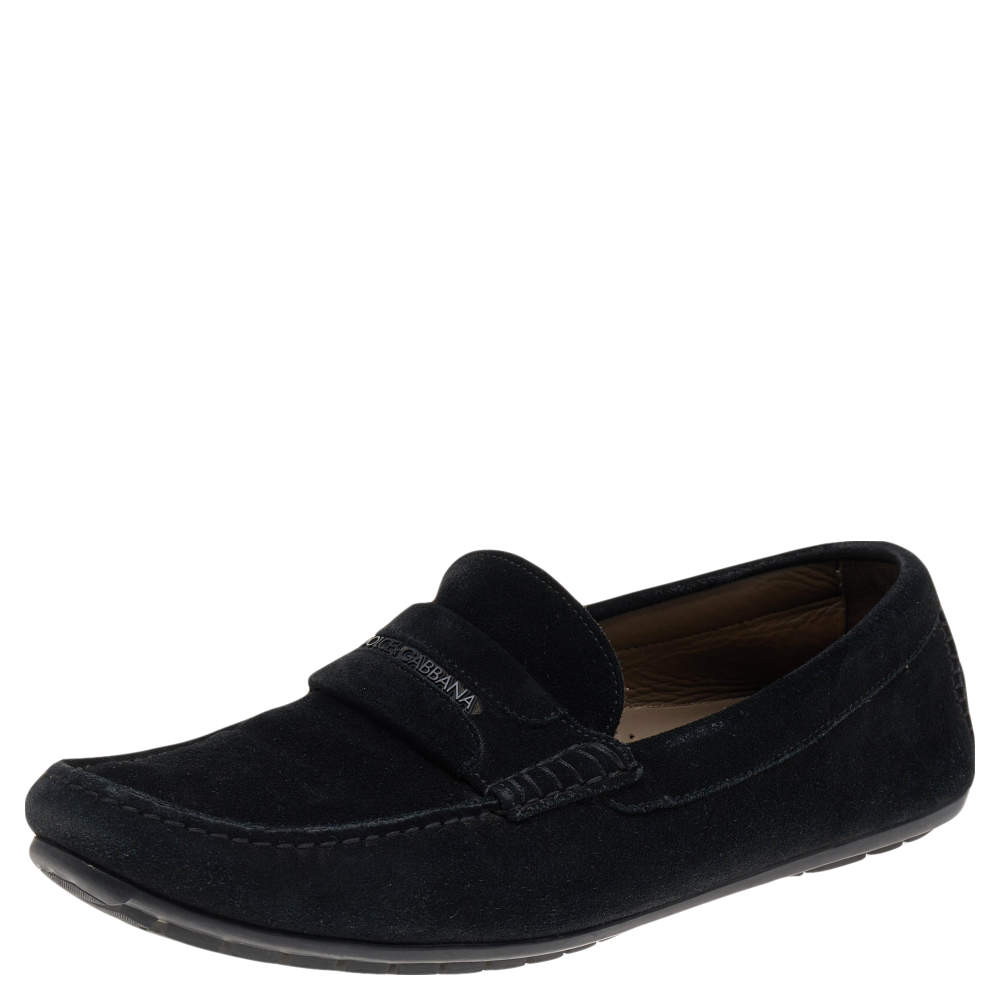 Pre Owned حذاء لوفرز دولتشي أند غابانا سليب أون سويدي أسود مقاس 40