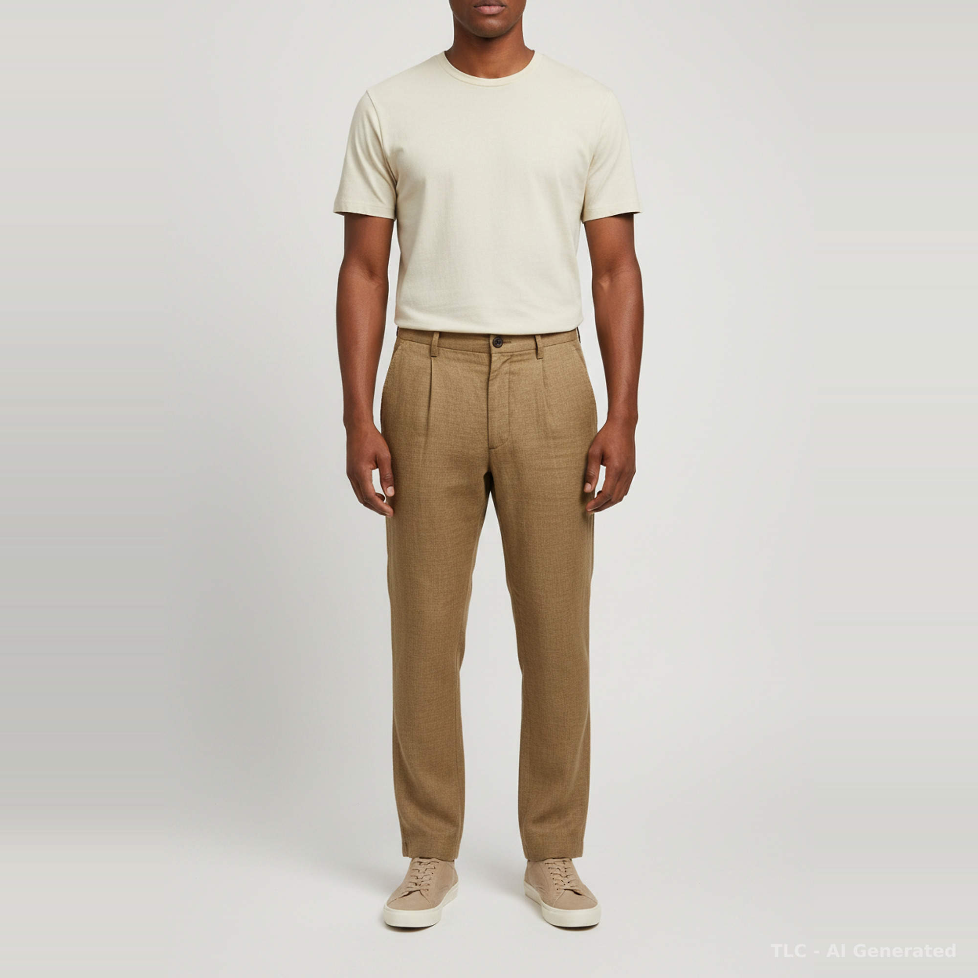 Pre Owned Dries Van Noten Brown Plaid Linen Straight Fit Pants XL