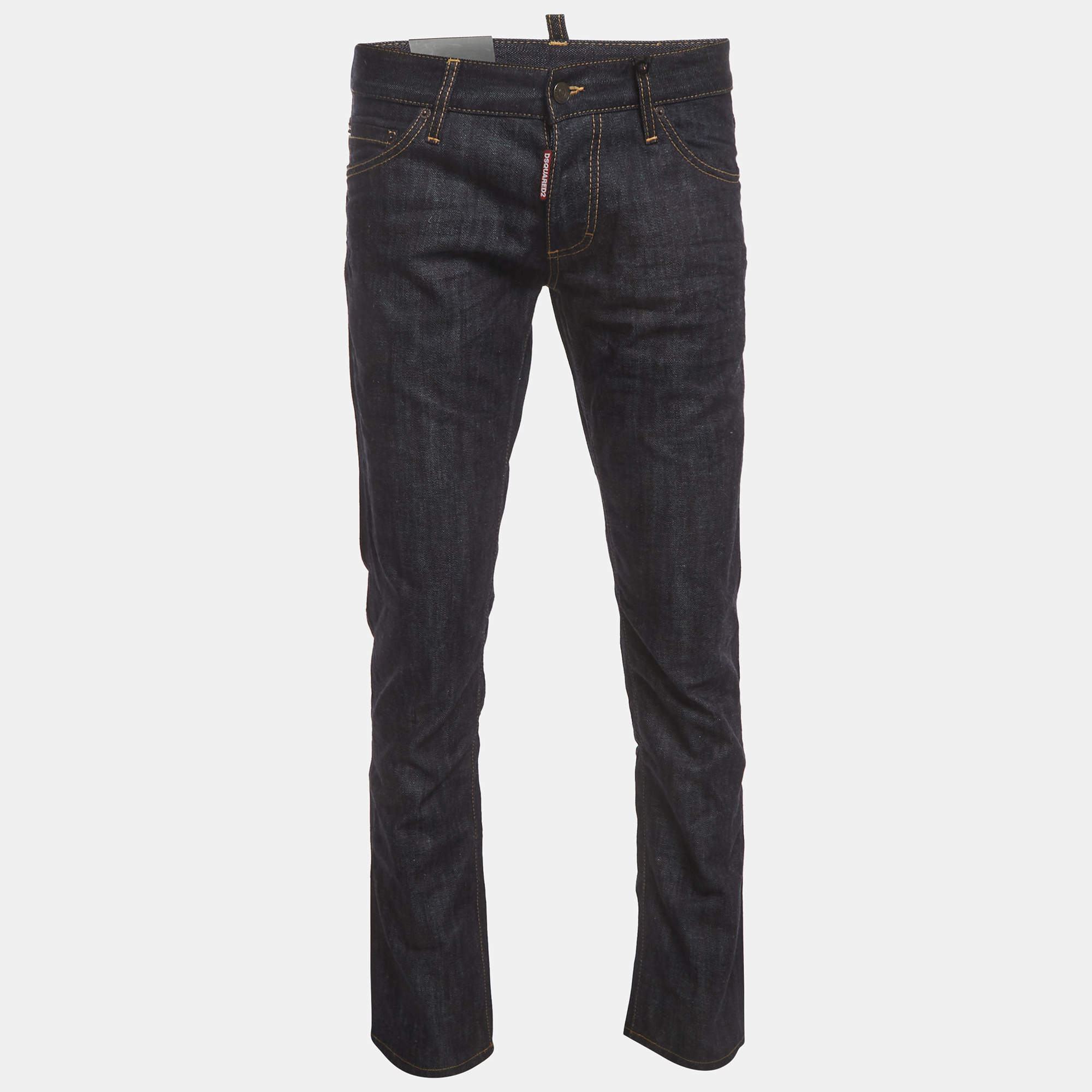 Pre Owned Dsquared2 Blue Denim Slim Fit Button Up Jeans M/Waist 35"