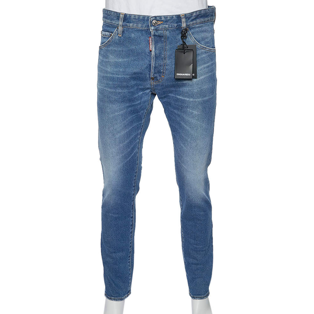Pre Owned Dsquared2 Blue Washed Denim Cool Guy Jeans L