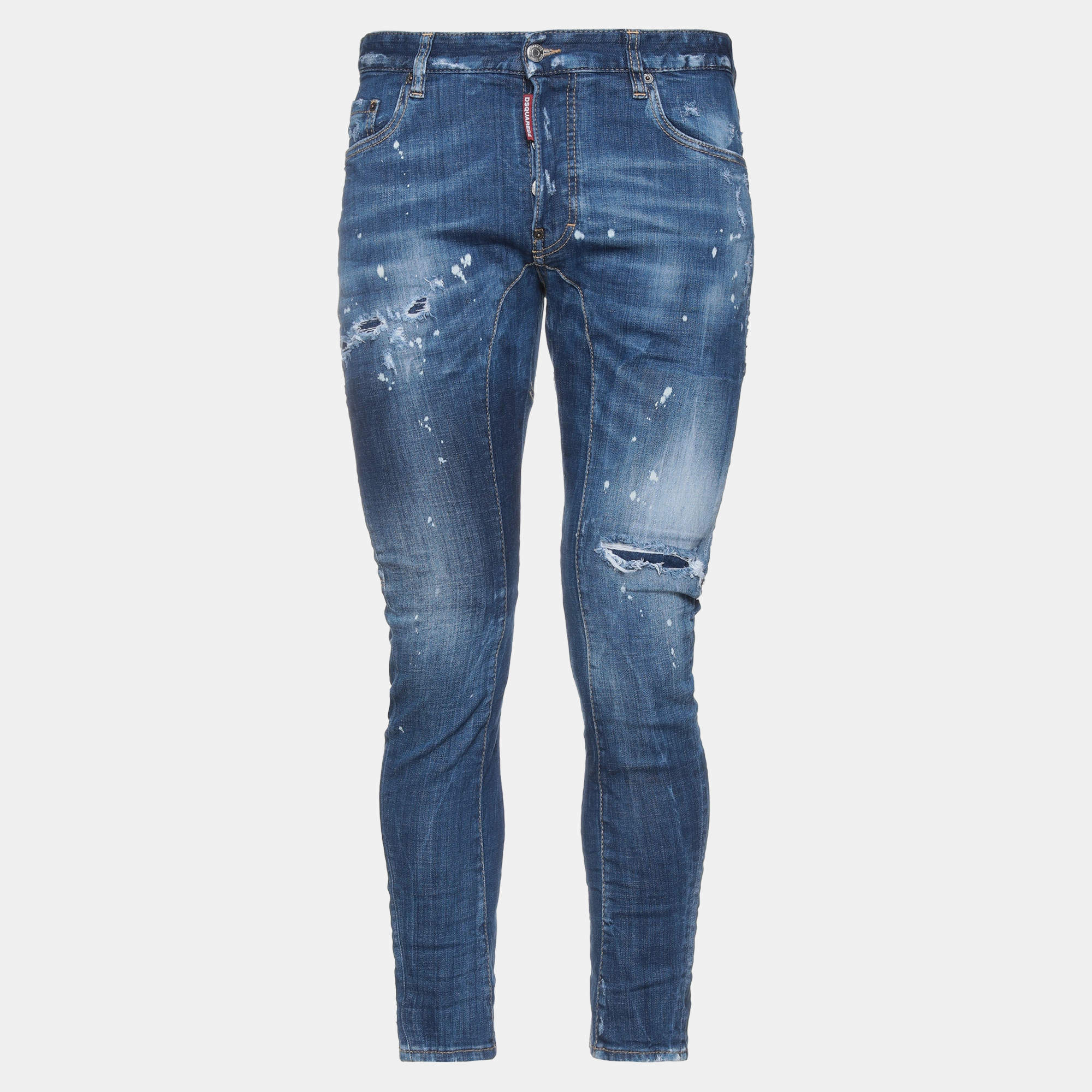 Dsquared2 Blue Denim Tidy Biker Jeans XL (IT 52)