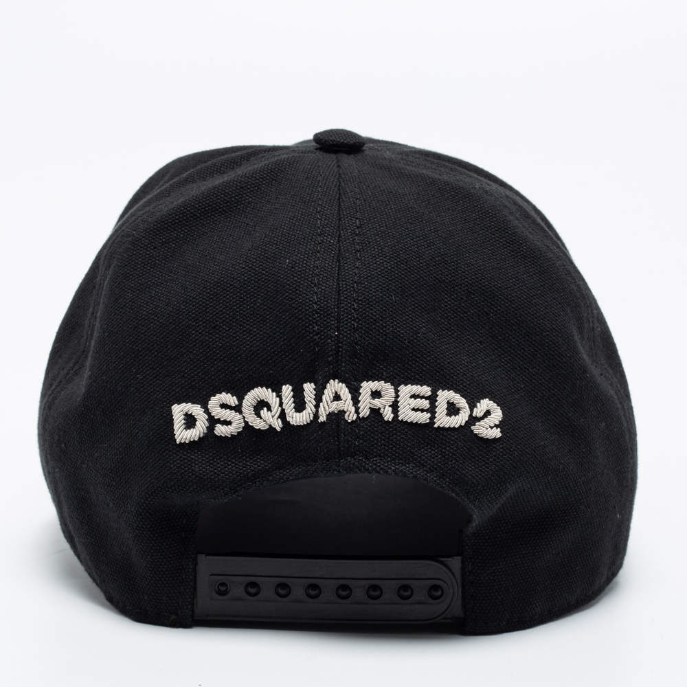 Dsquared2 Black Cotton Canvas 24-7 Icon Baseball Cap L Dsquared2 | TLC