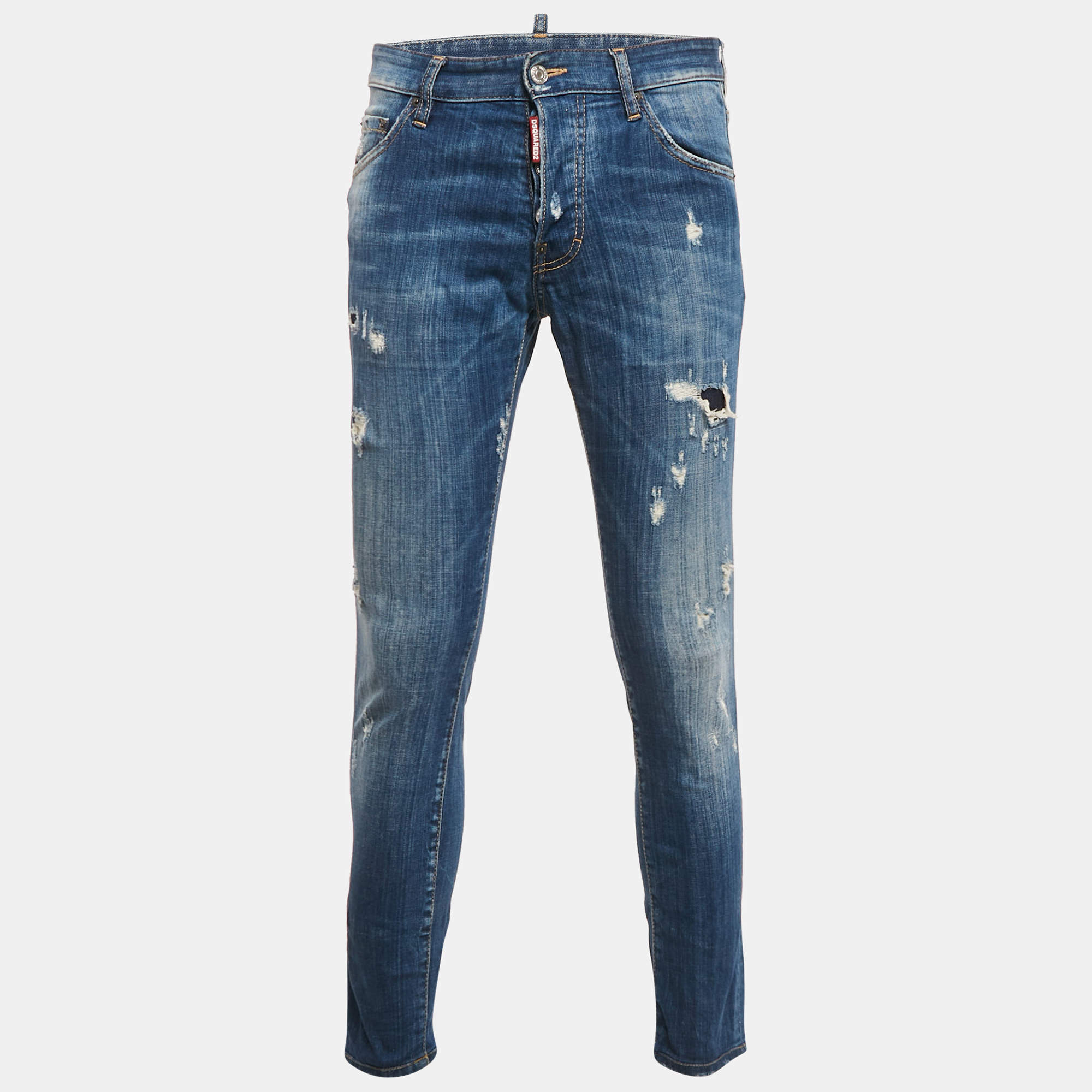 Dsquared2 Blue Distressed Denim Cool Guy Jeans S Waist 30"