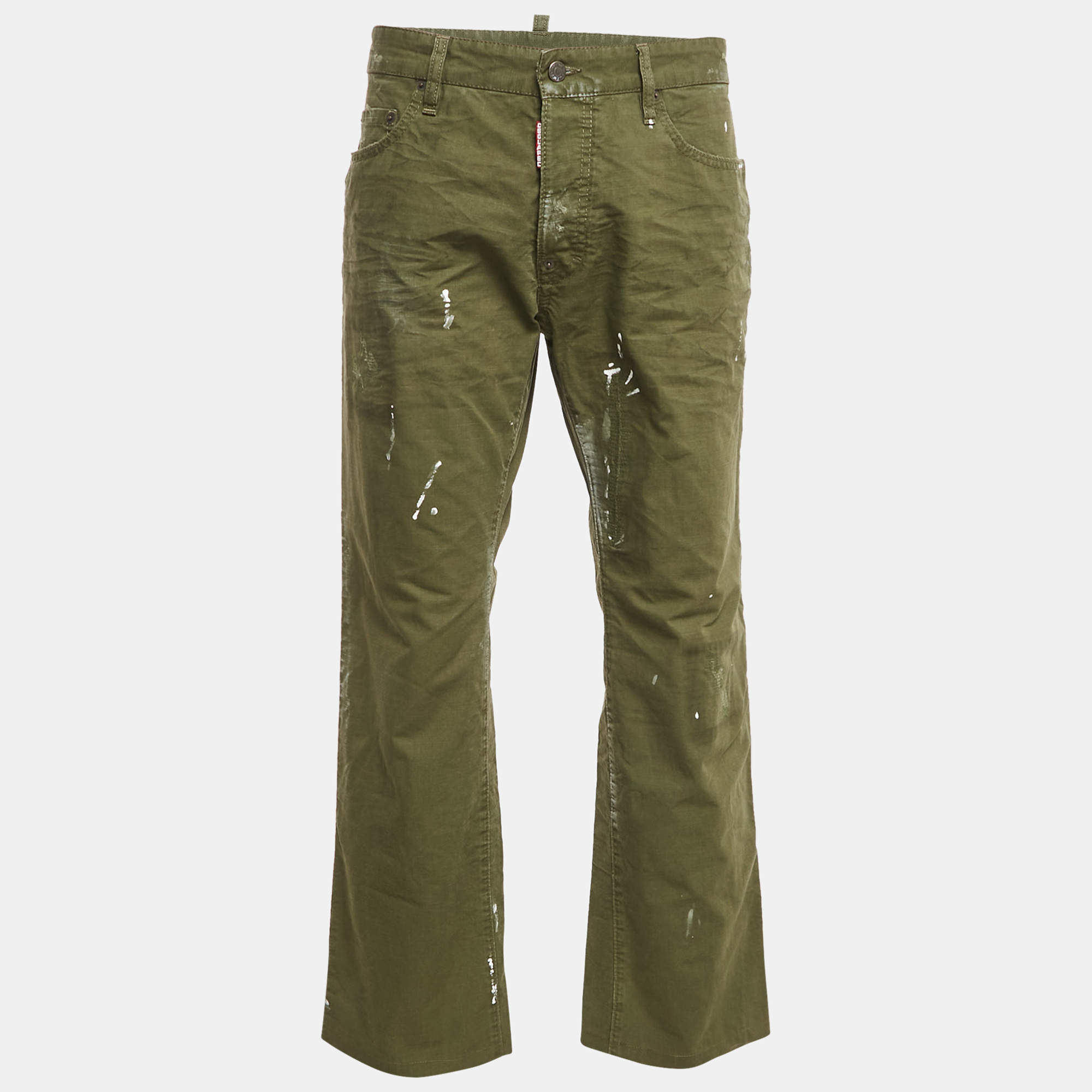 Dsquared2 Green Cotton Dean Jeans XXL Waist 38"