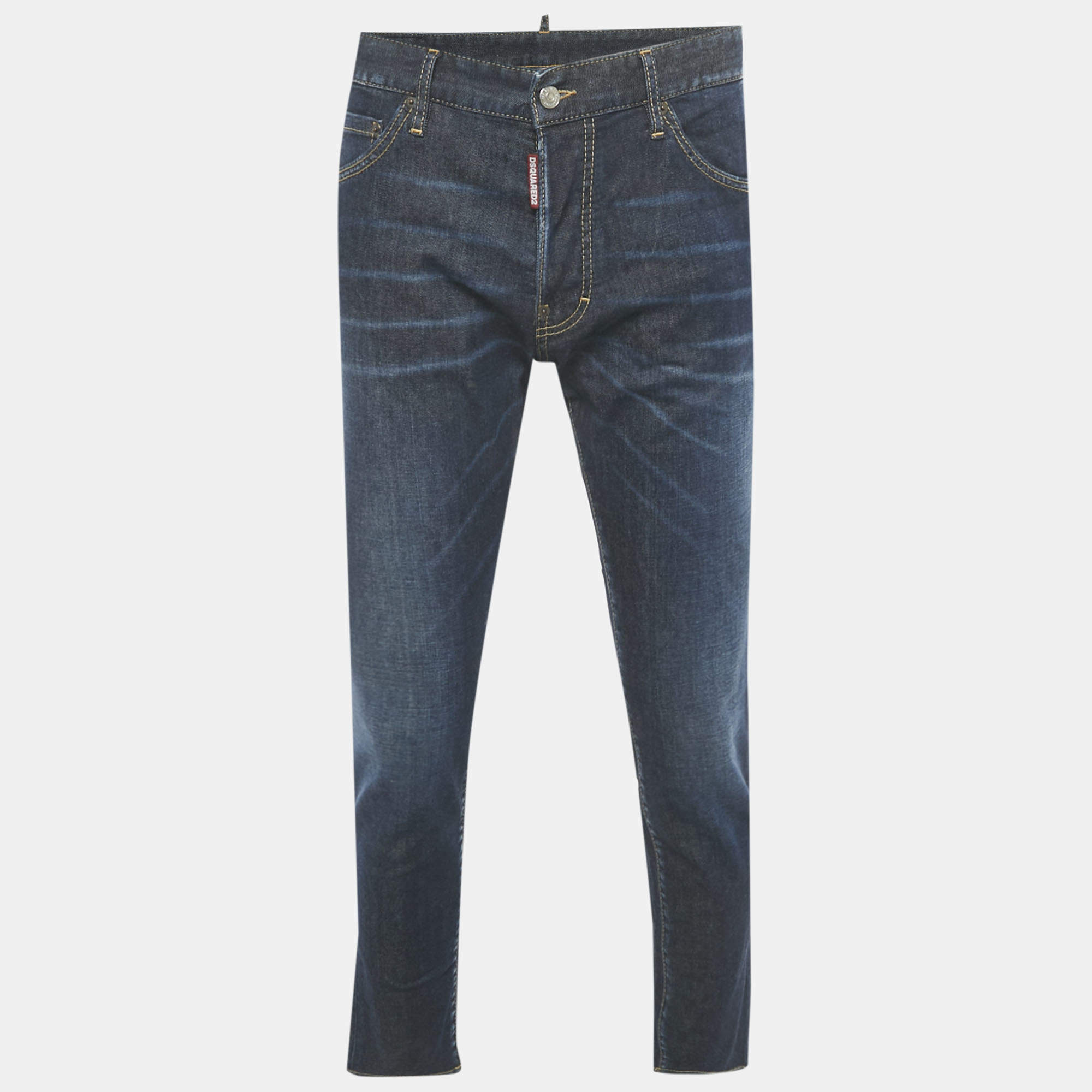 Pre Owned Dsquared2 Dark Blue Denim Cool Guy Jeans XL Waist 36"