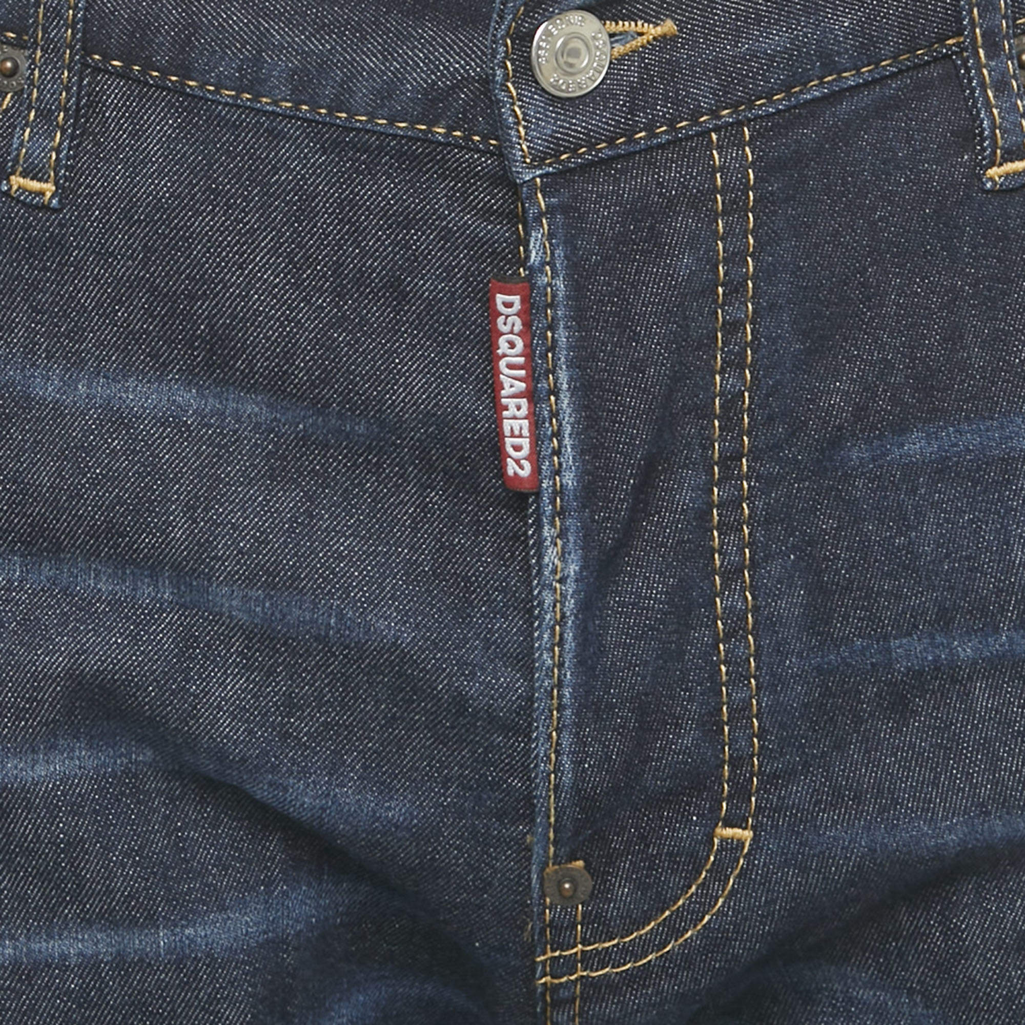 Pre Owned Dsquared2 Dark Blue Denim Cool Guy Jeans XL Waist 36"