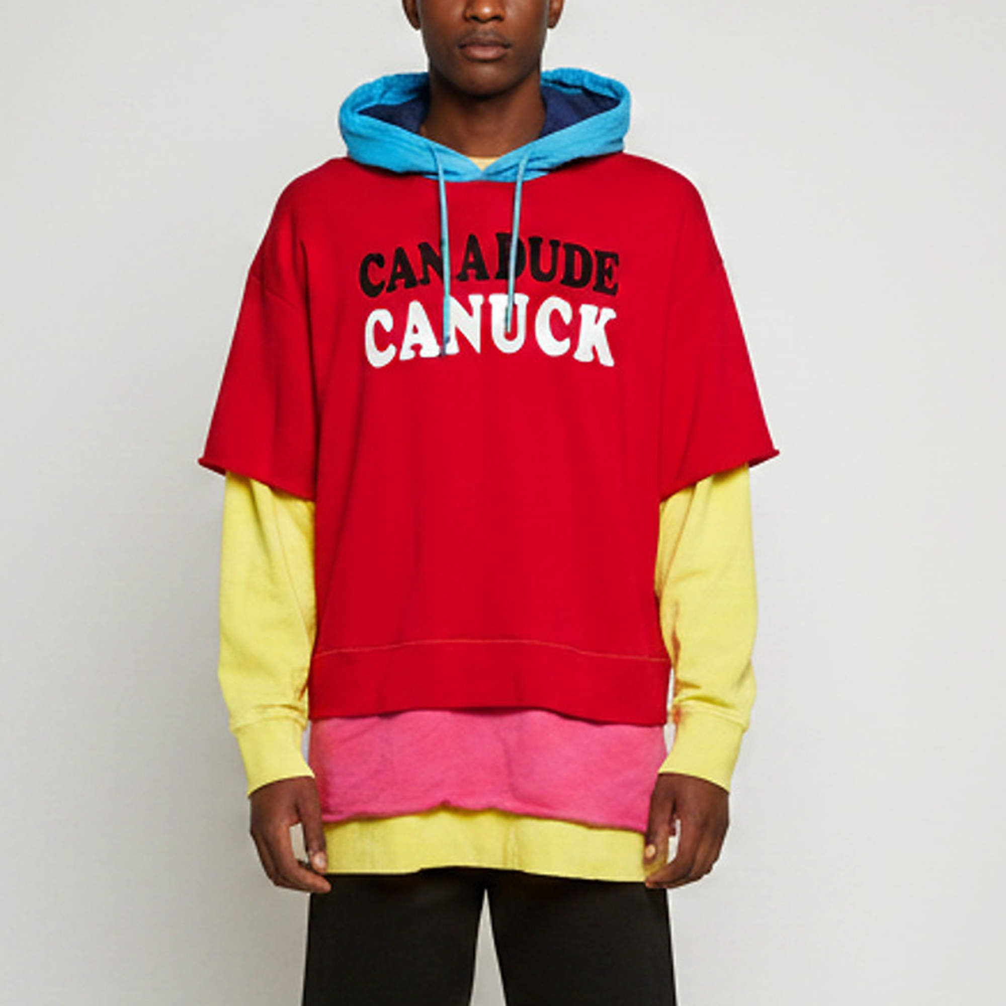 مملوكة مسبقًا Dsquared2 Multicolour Stripe Printed Cotton Knit Slouch Fit Hoodie M