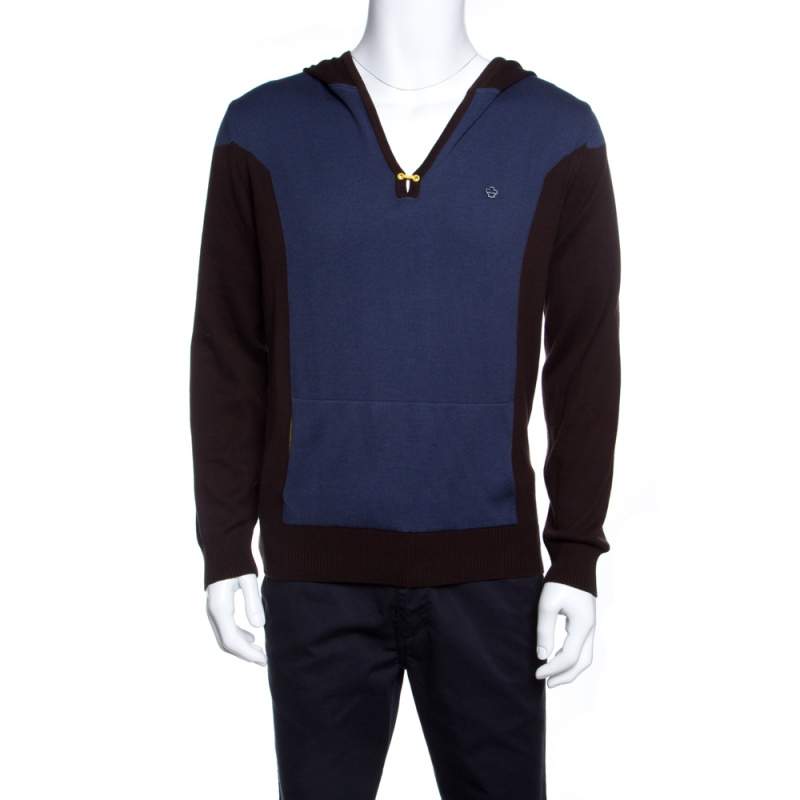 Dsquared2 Colorblock Kangaroo Pocket Detail Hooded Sweater L