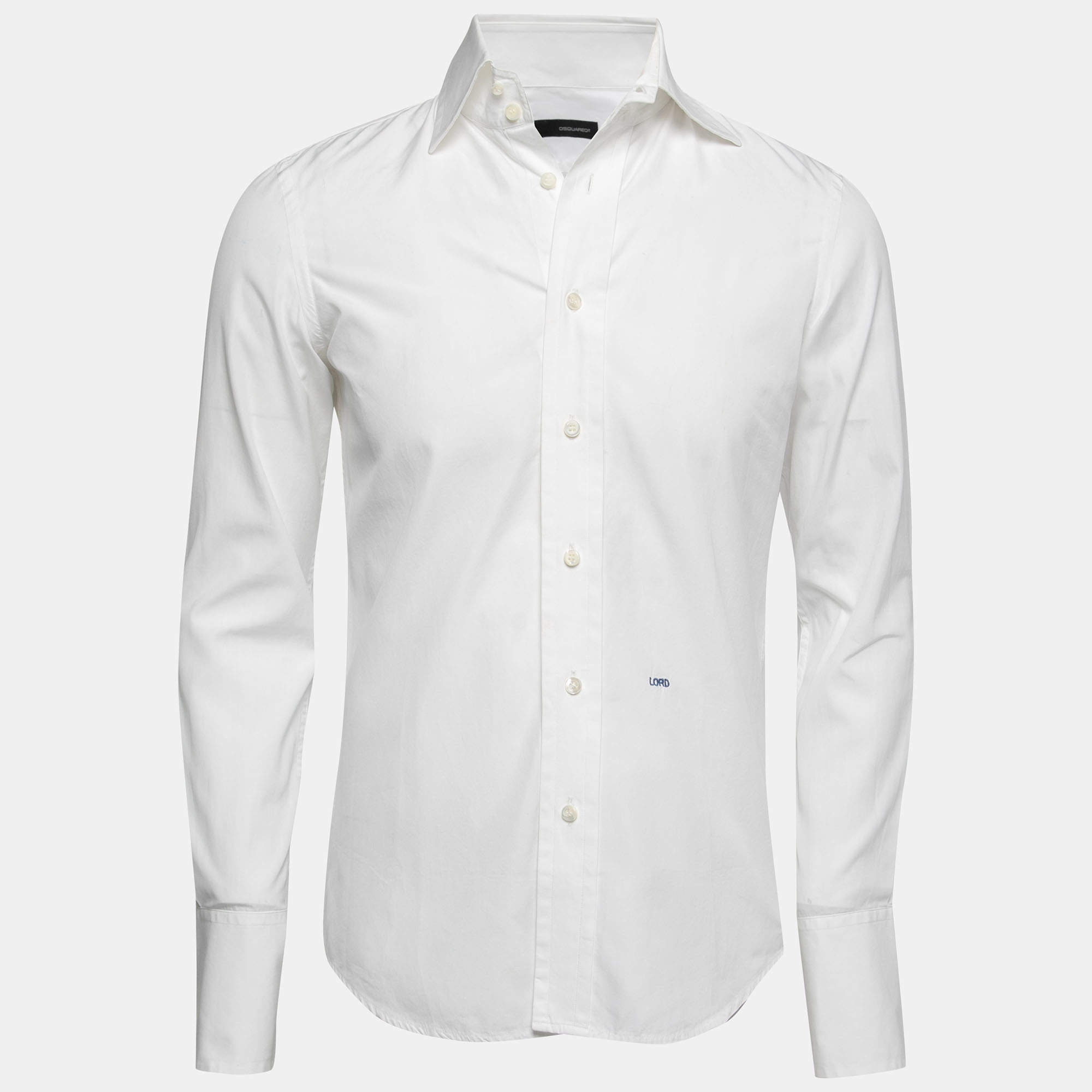 Dsquared2 White Cotton Button Front Shirt S