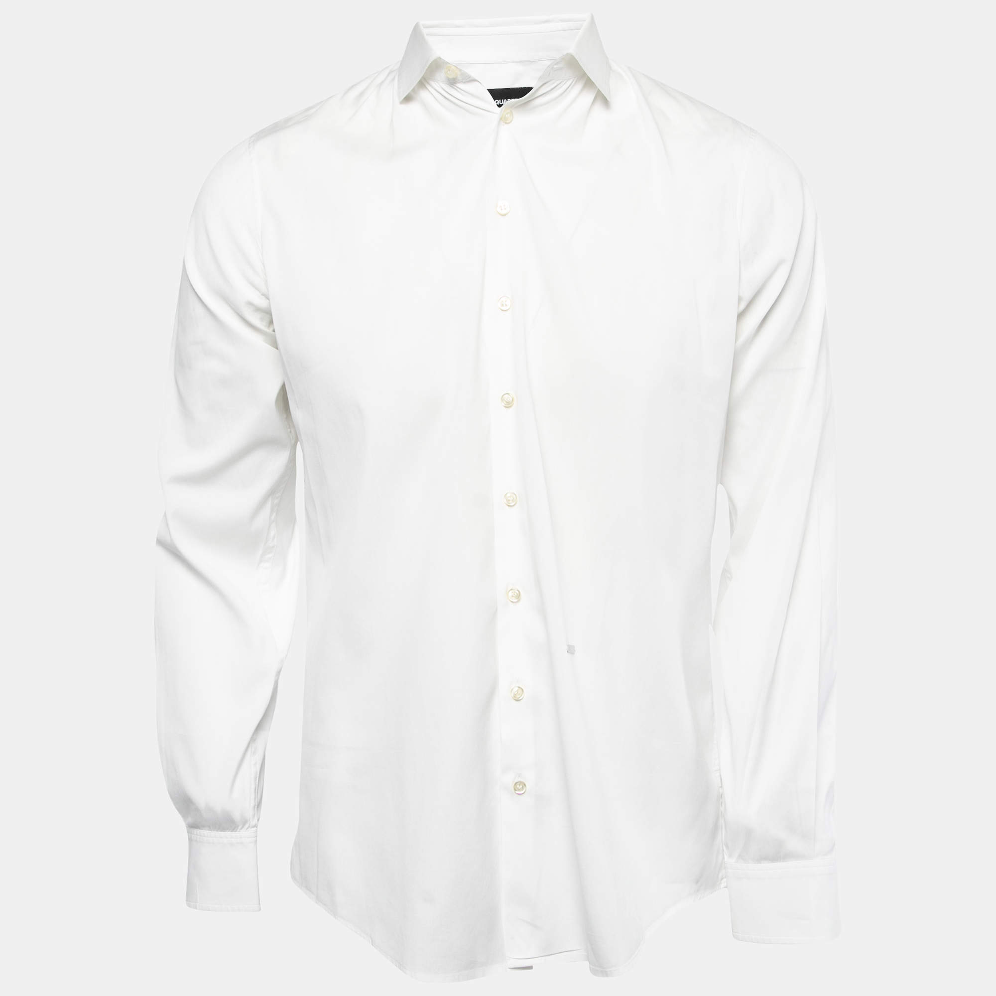 Dsquared2 White Cotton Button Front Full Sleeve Shirt S