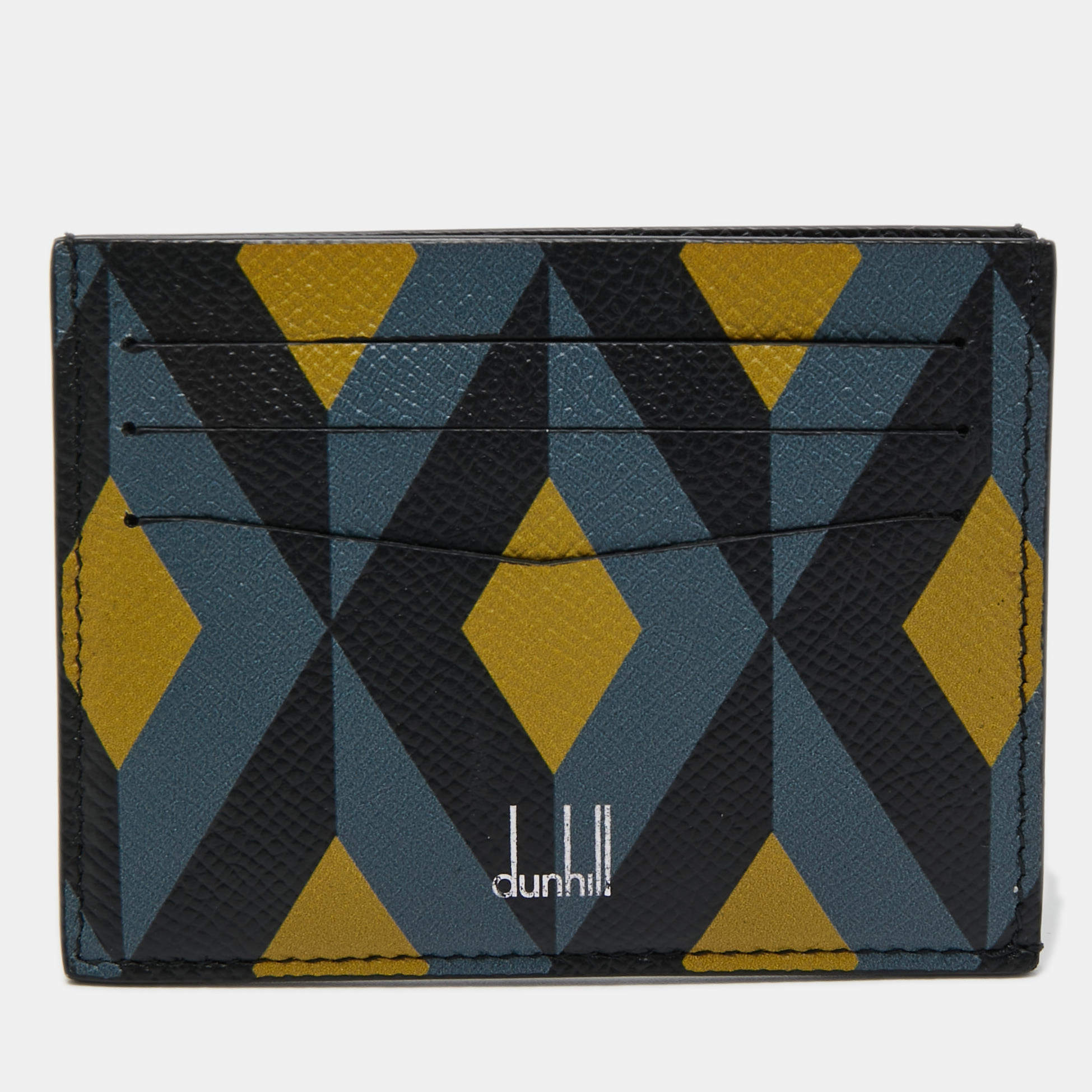Dunhill Multicolor Cadogan Print Leather Card Holder