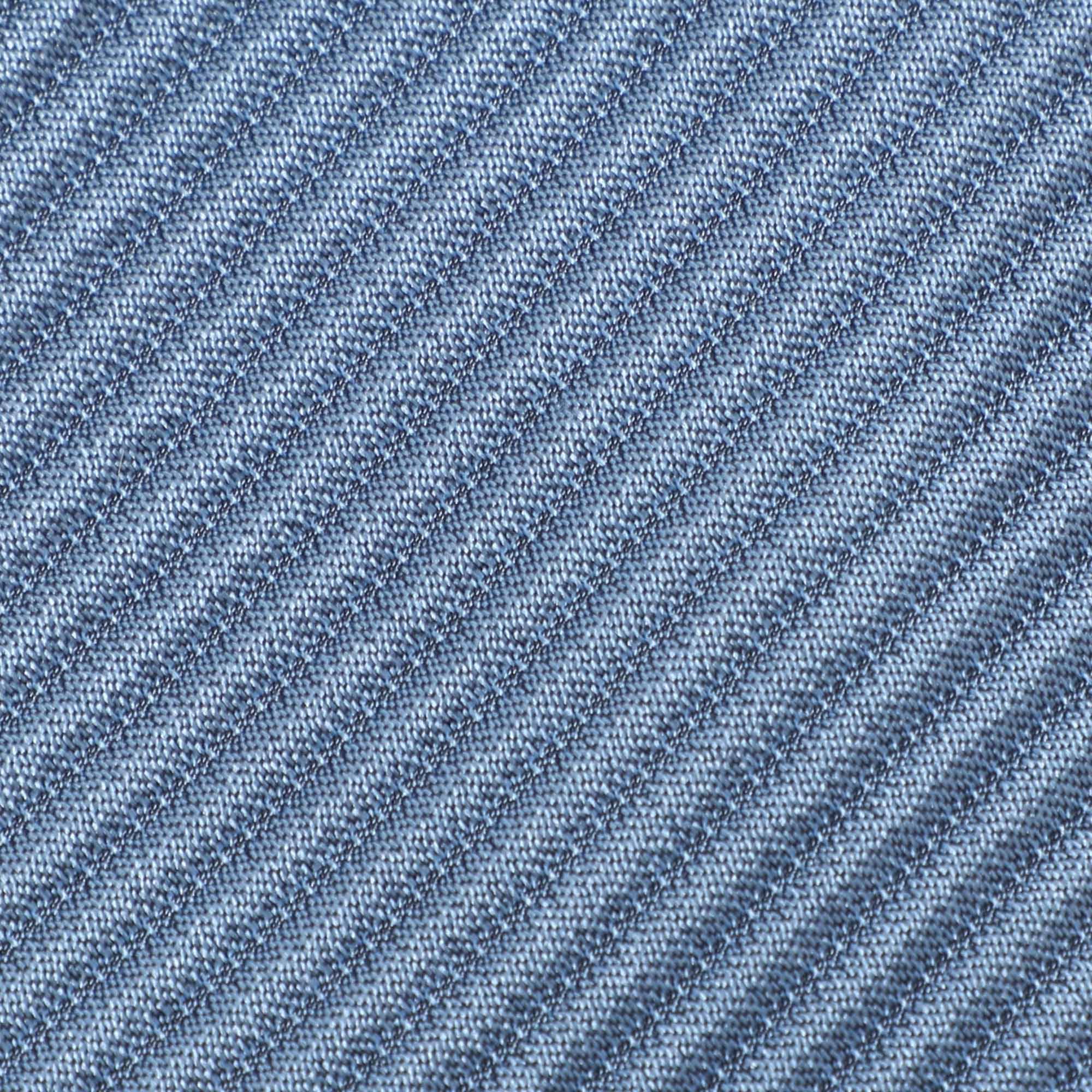 Pre Owned Dunhill Light Blue Silk Herringbone Stripe Woven Tie