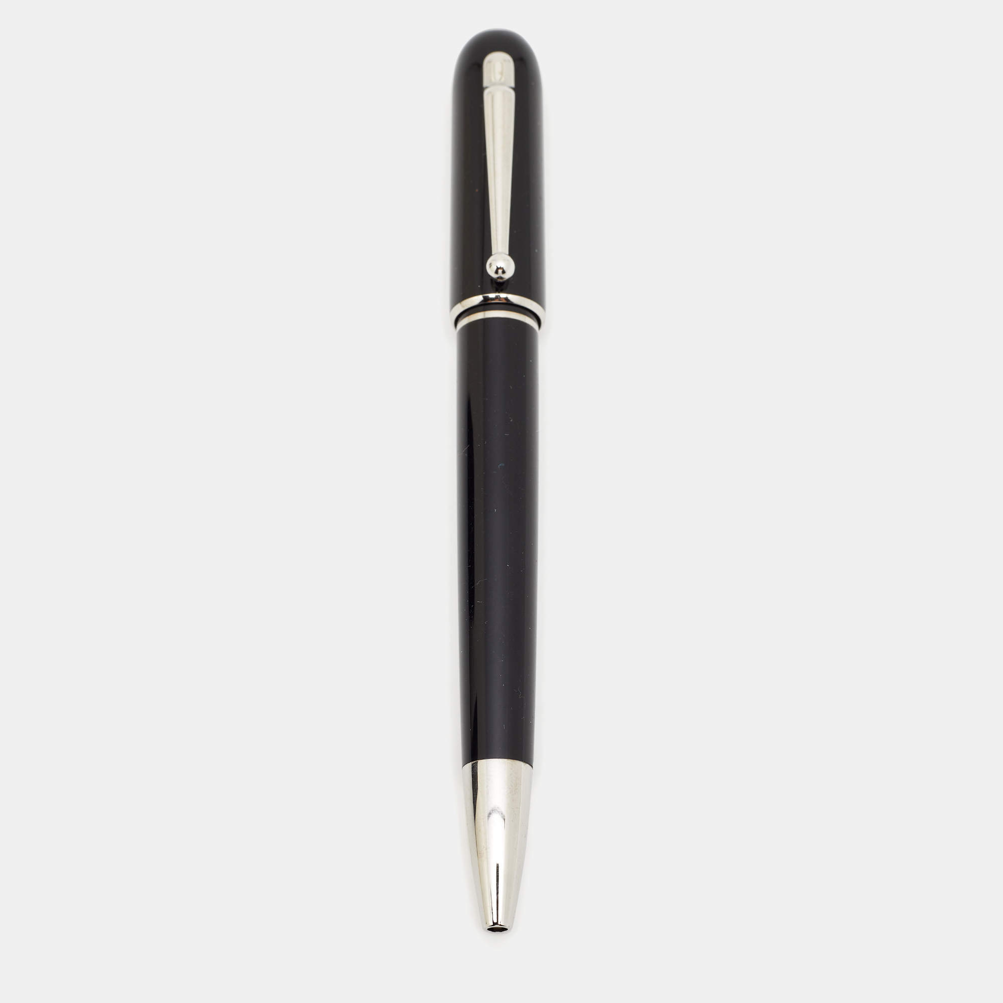 Pre Owned Dunhill  Black Resin Silver Tone Ballpoint  Pen