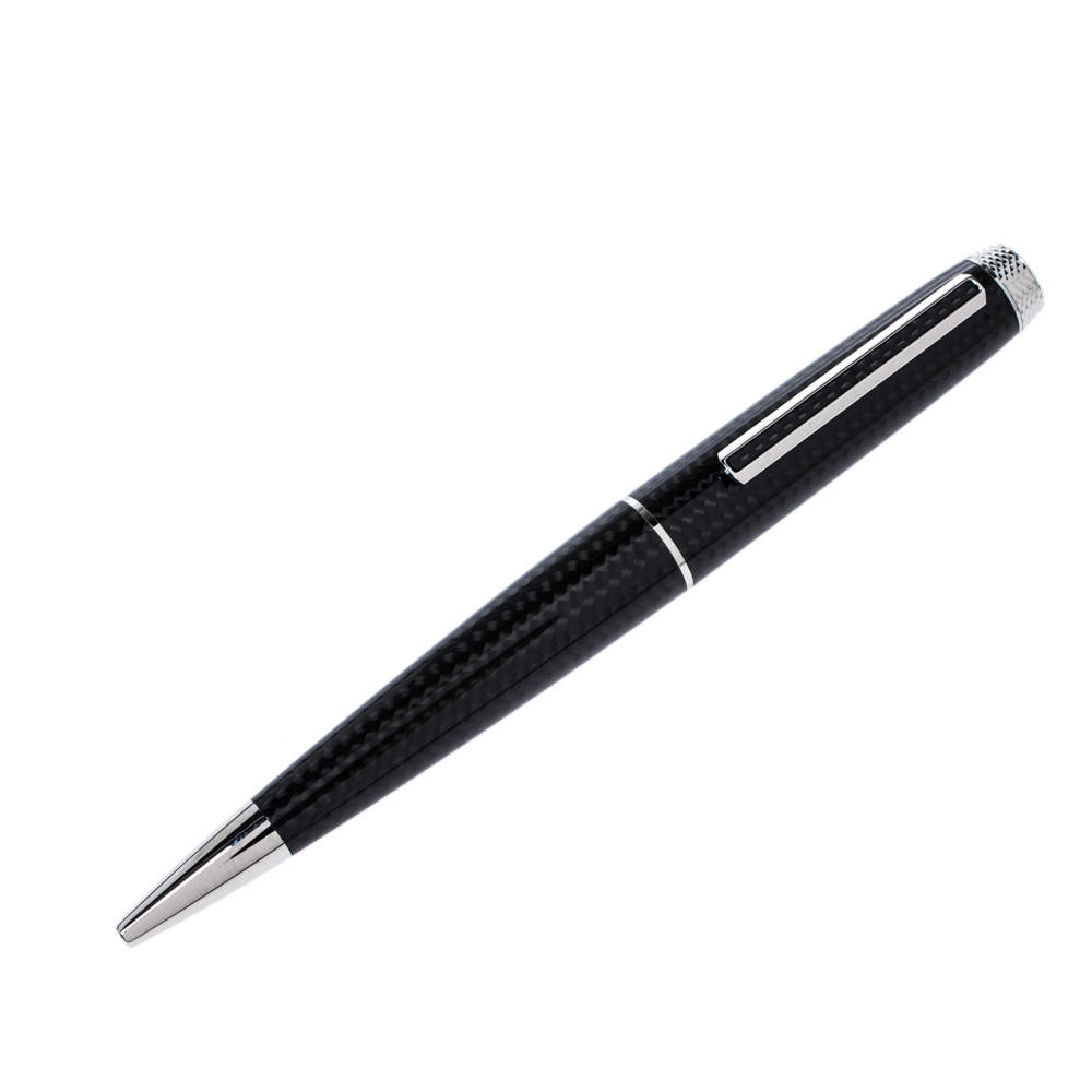 Dunhill Avorities Grey Woven Effect Palladium Finish Ballpoint Pen
