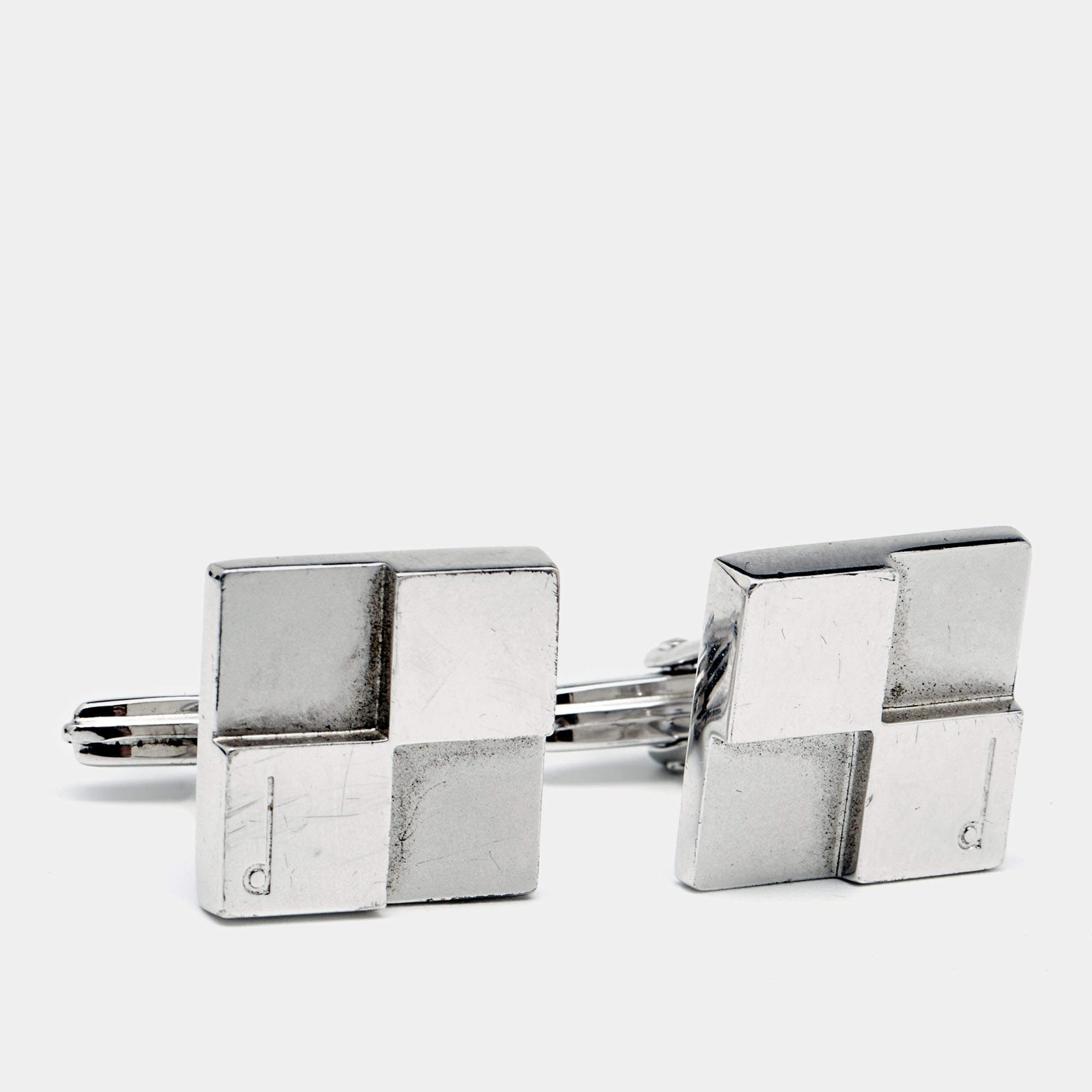 Dunhill Sterling Silver Square Cufflinks