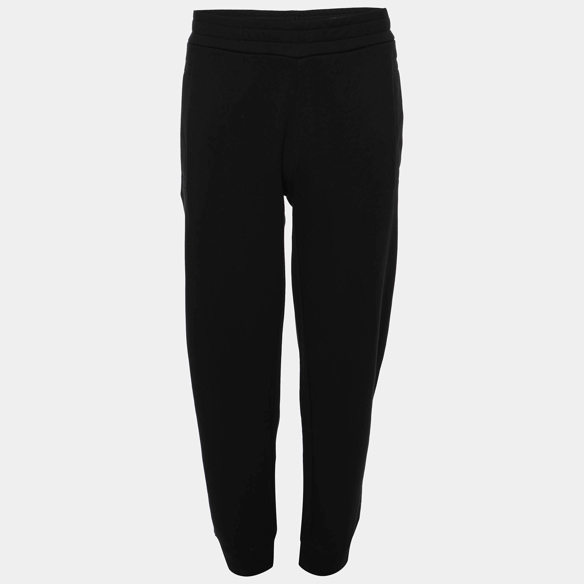 Emporio Armani Black Modal Blend Jogger Pants XL