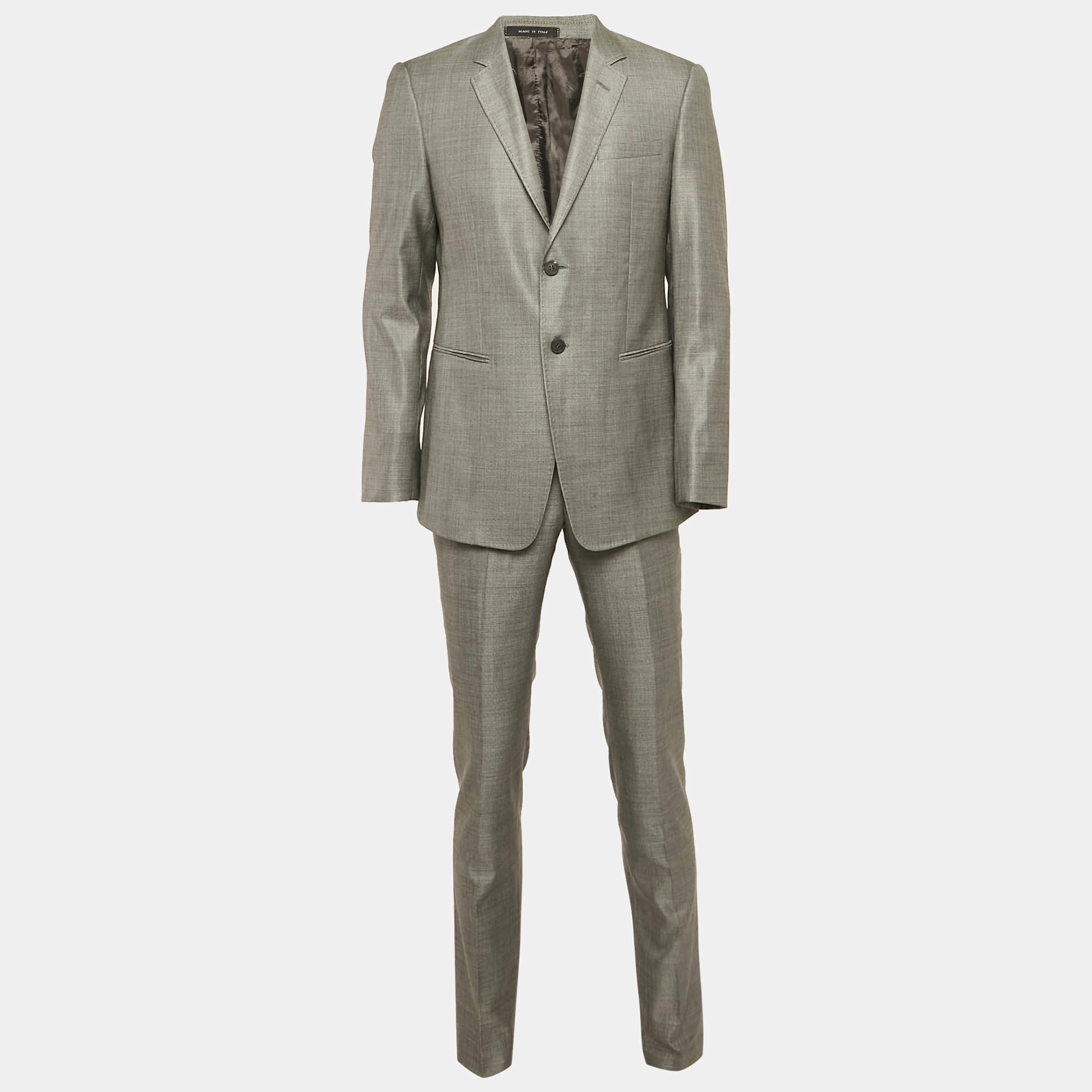 Emporio Armani Grey Wool Tailored Suit L