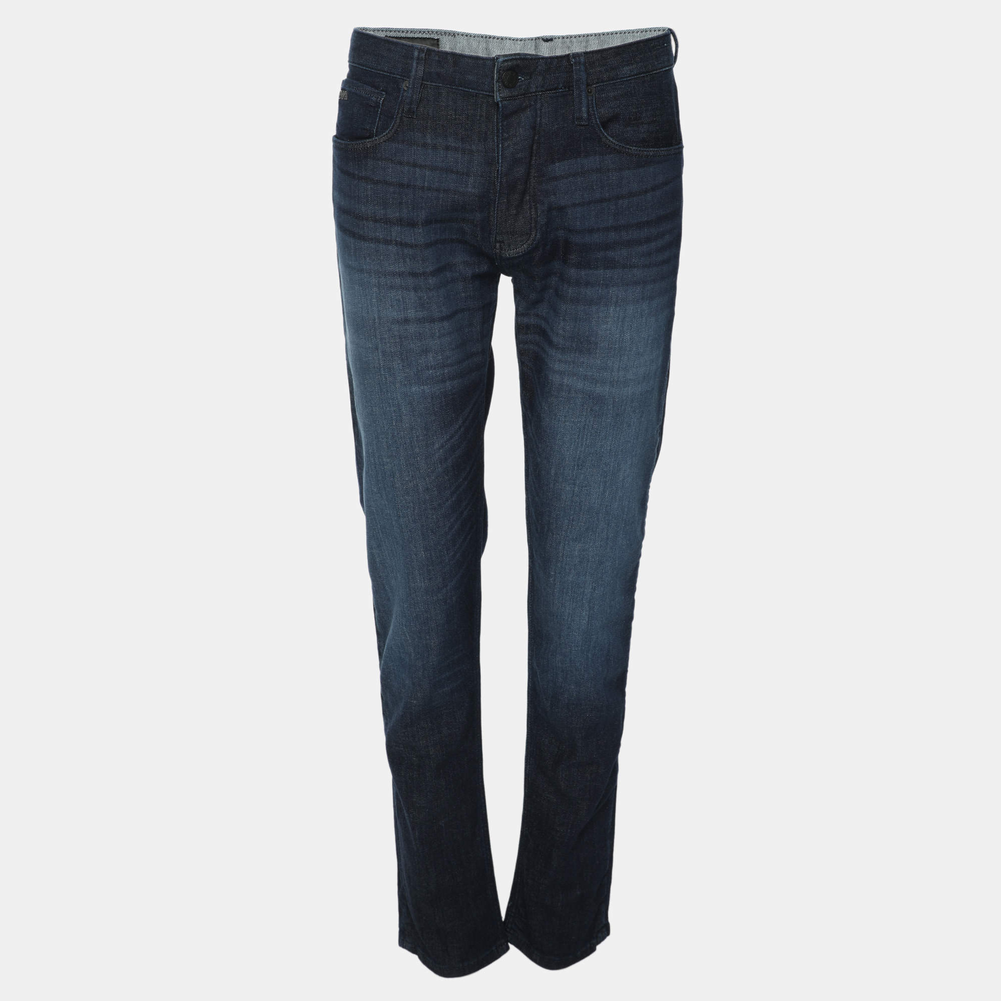 Pre Owned Emporio Armani Blue Denim Jeans L