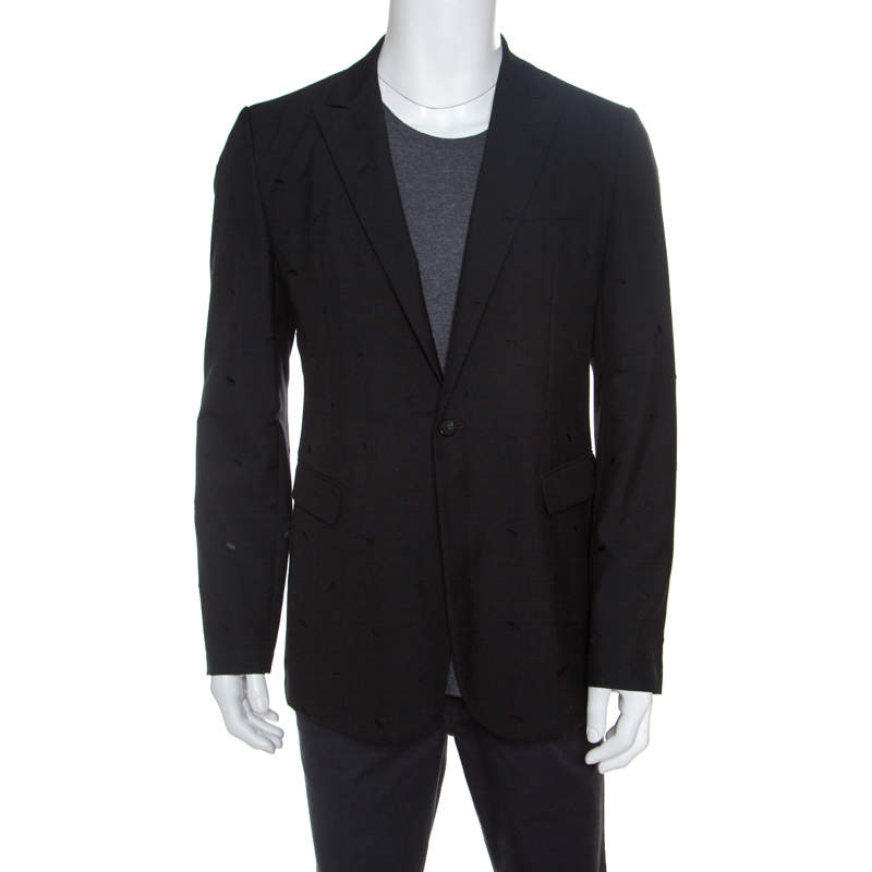 مملوكة مسبقًا بليزر أمبوريو أرماني تفاصيل قصة بيزلي أسود XL