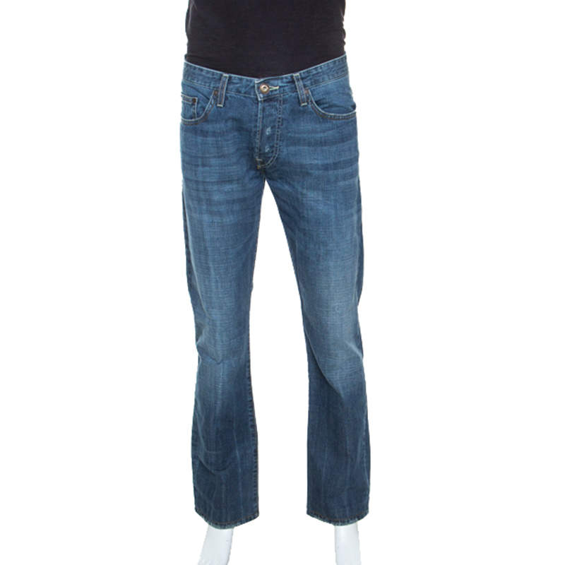 Pre Owned Emporio Armani Blue Denim Jude Jeans L