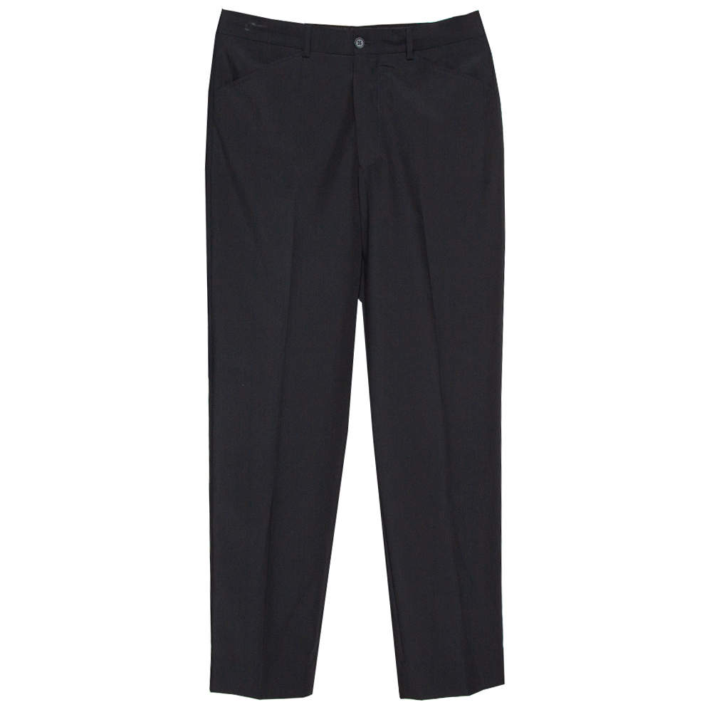 Pre Owned Emporio Armani Black Wool Blend Trousers S