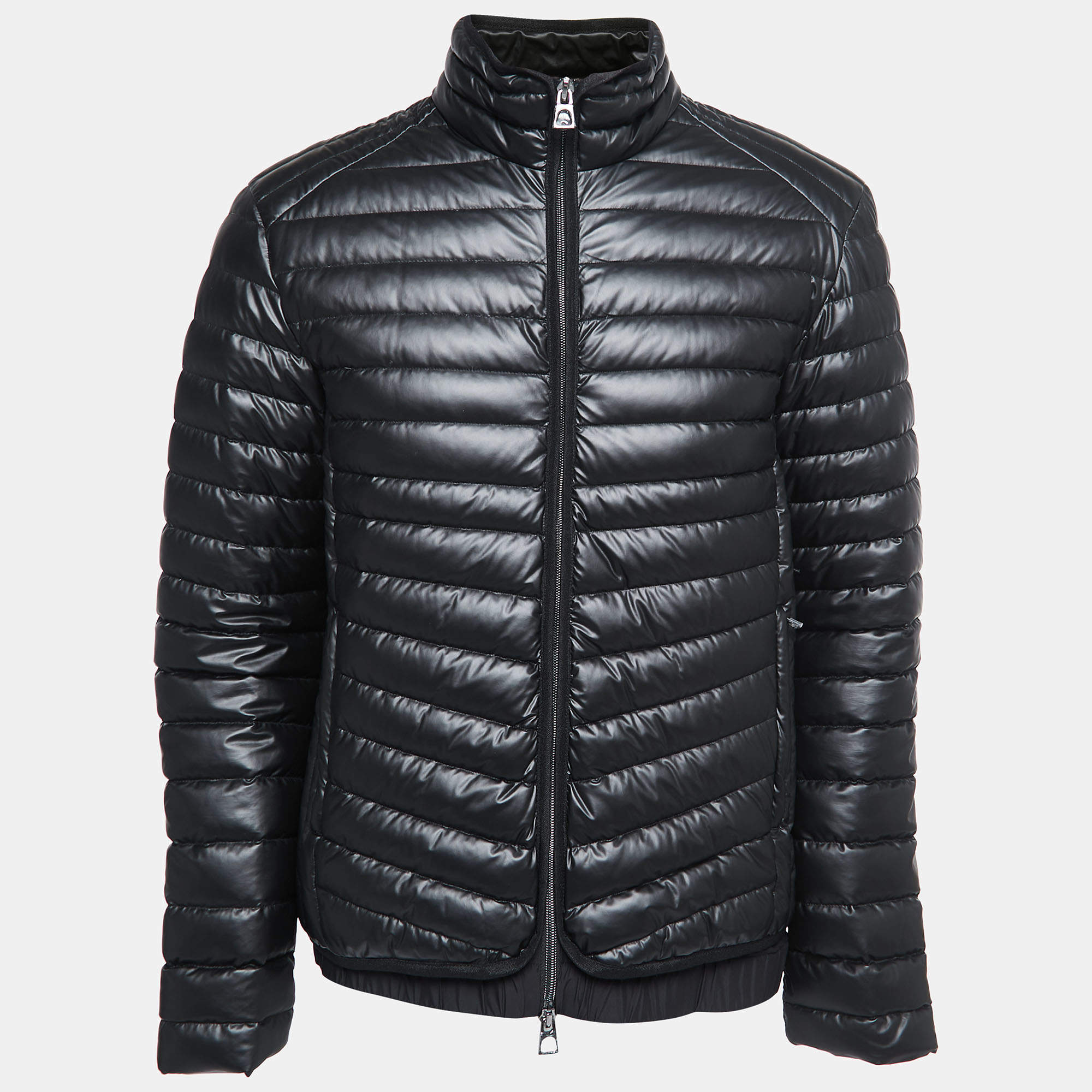 Armani Sustainability Values recycled nlyon zip up high neck puffer jacket  | ARMANI EXCHANGE Man