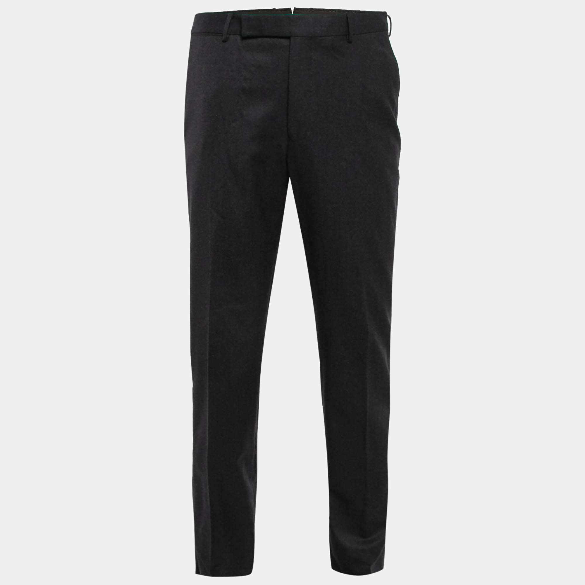 Ermenegildo Zegna Grey Wool Slim Fit Trousers XXL