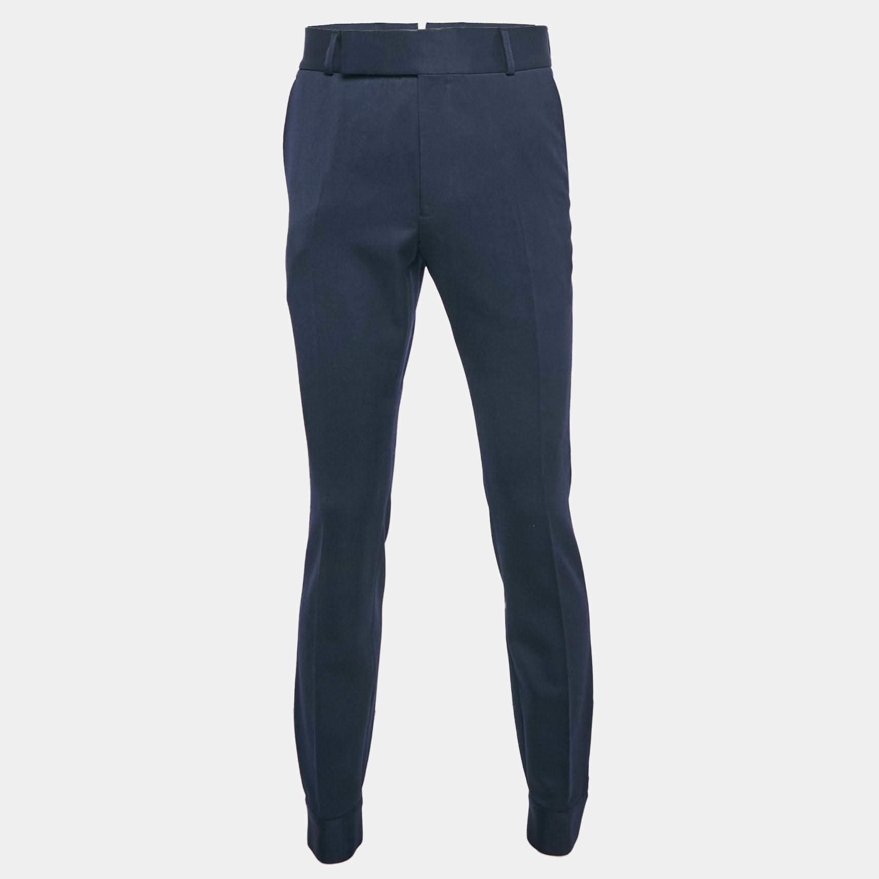 Ermenegildo Zegna Couture Navy Blue Gabardine Trousers M