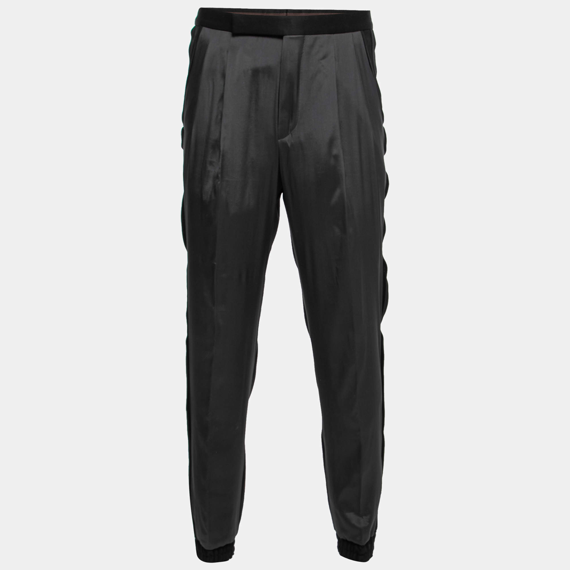 Pre Owned Ermenegildo Zegna Couture Wool & Silk Jogger Trousers M