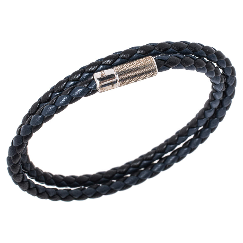 Ermenegildo Zegna Men's Double Wrap Leather Bracelet