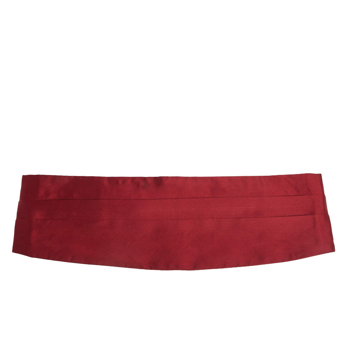 Pre Owned Ermenegildo Zegna Red Pleated Silk Satin Cummerbund