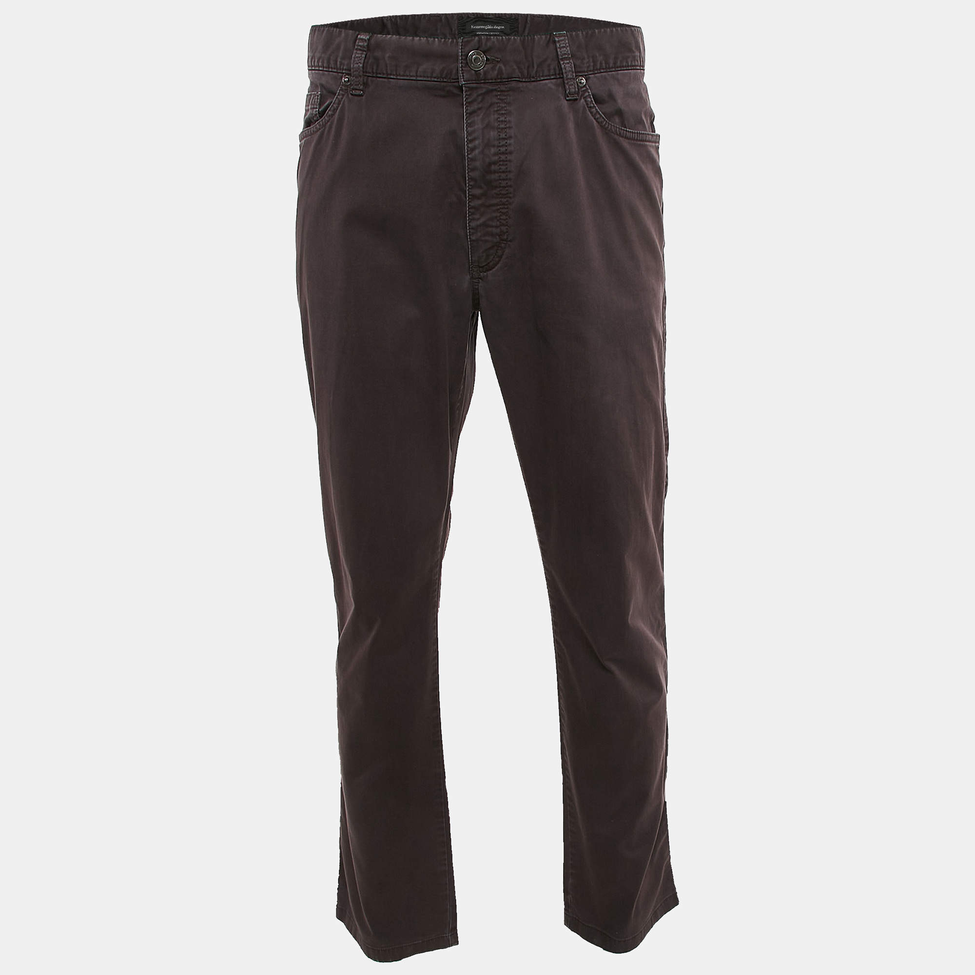 Ermenegildo Zegna Brown Cotton Jeans XL Waist 36"