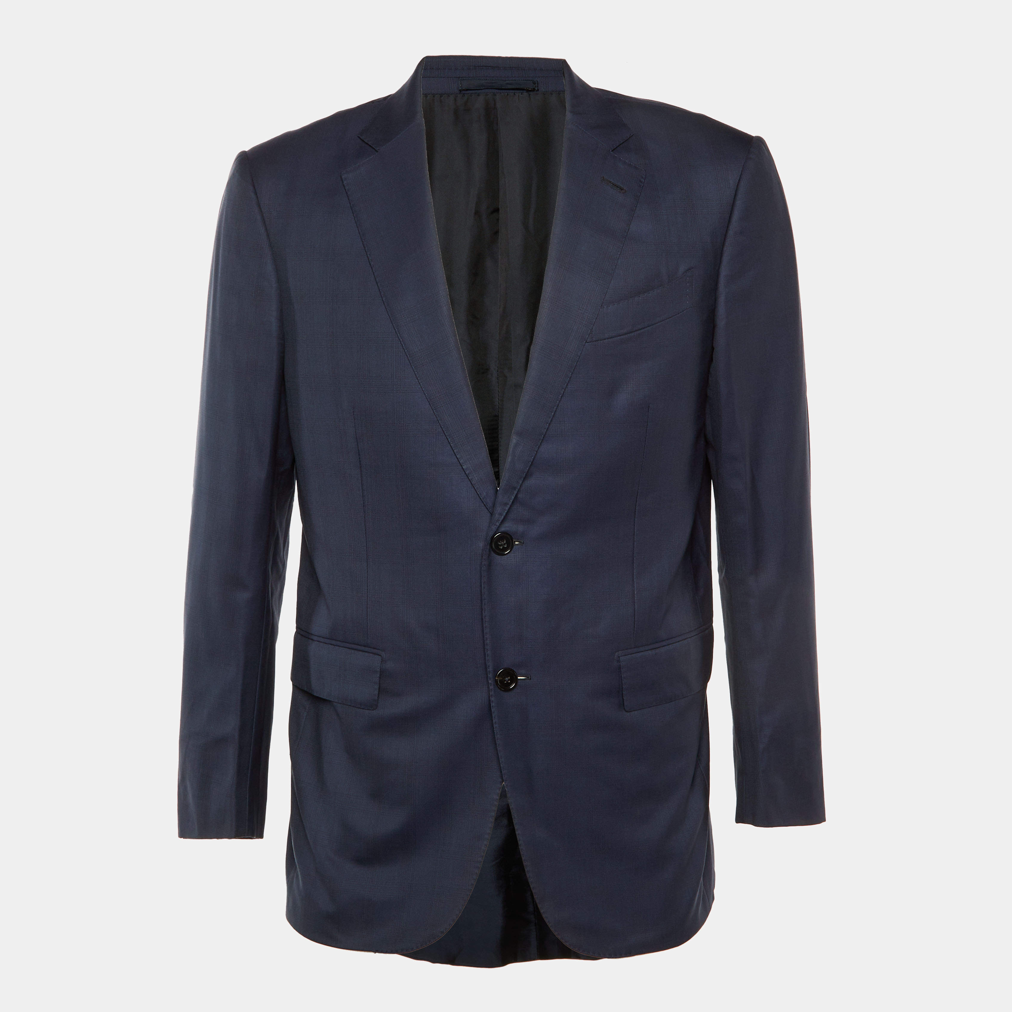 Pre Owned Ermenegildo Zegna Navy Blue Wool 15 MILMIL 15 Tailored Blazer L