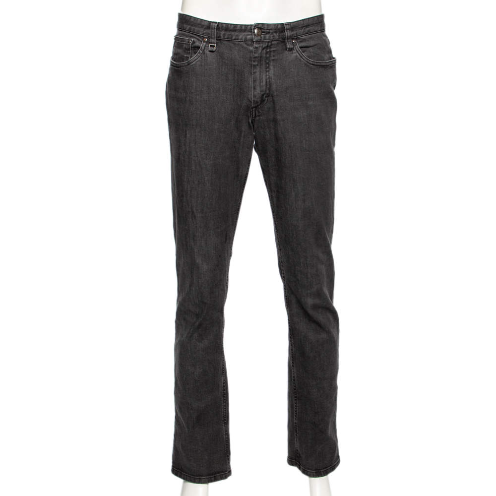 Pre Owned Ermenegildo Zegna Grey Denim Jeans S 